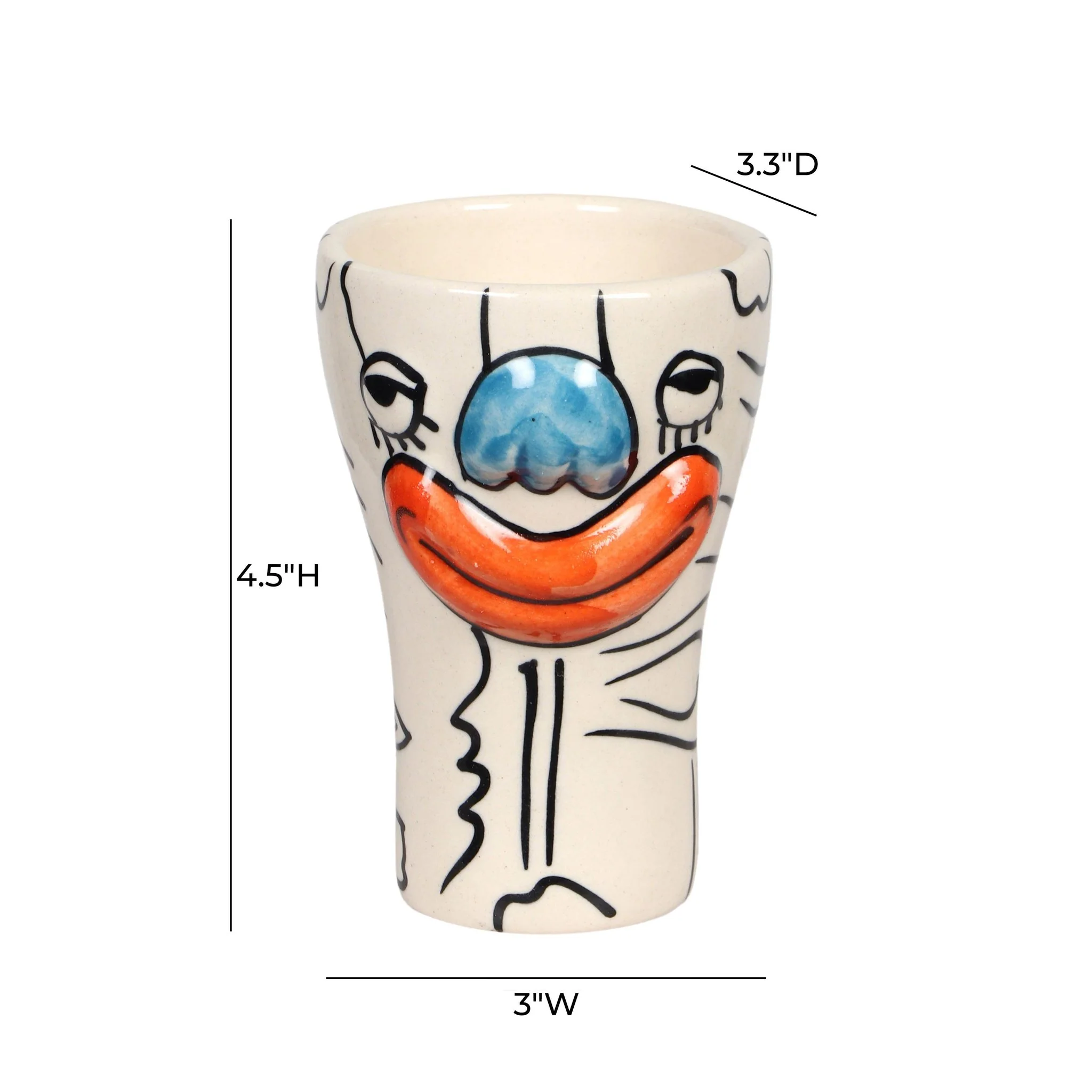 Velma 'Bashful' Ceramic Glasses - Set of 4 - Image 4