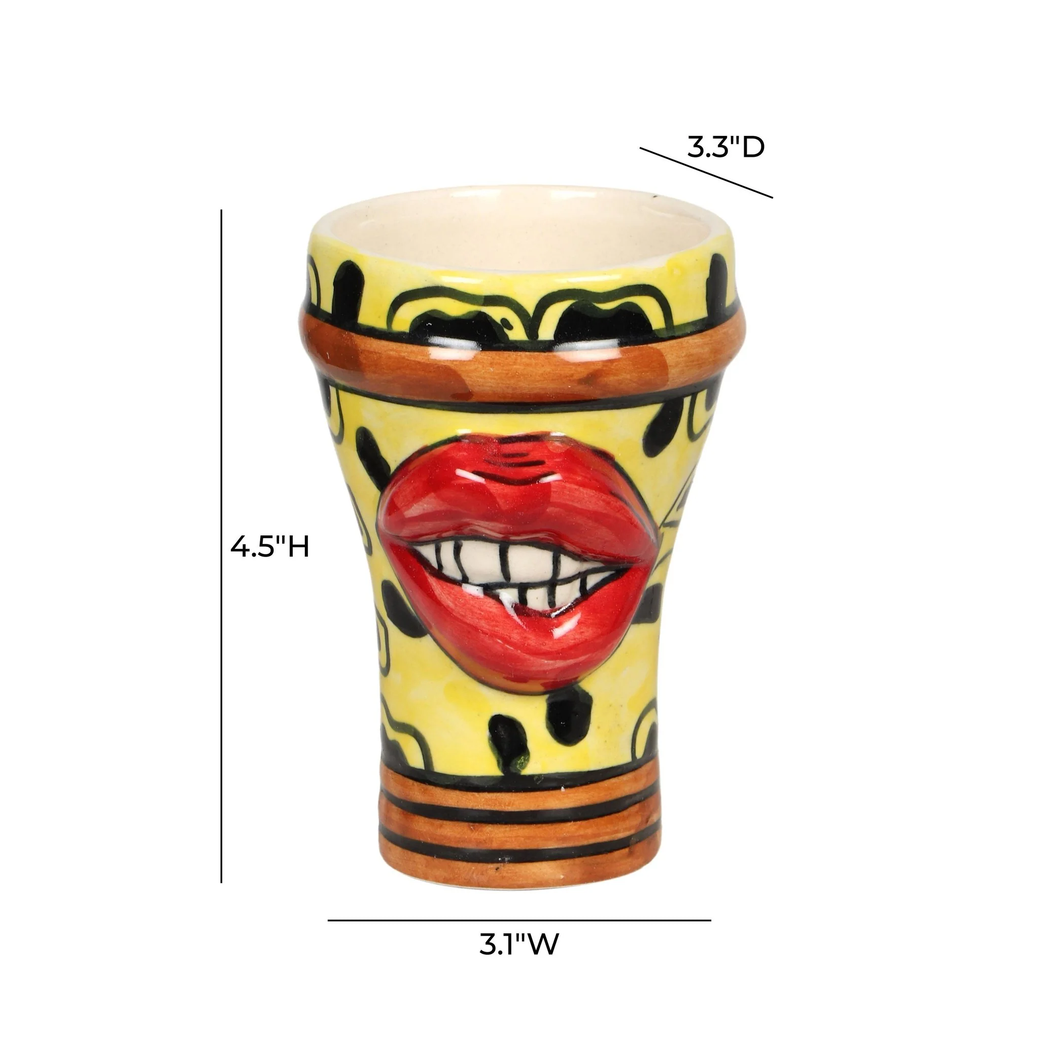 Velma 'Flirty' Ceramic Glasses - Set of 4 - Image 4