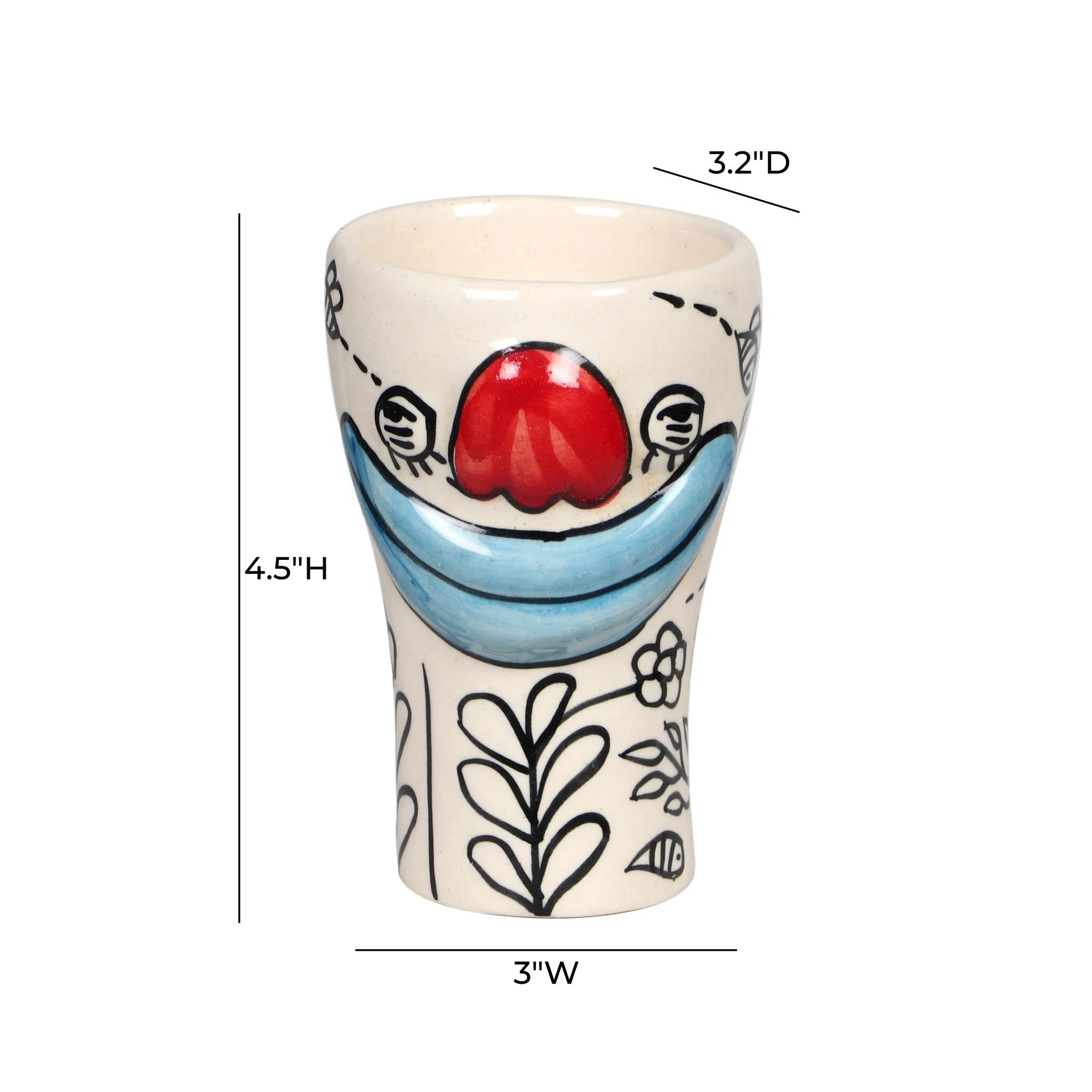 Velma 'Goofy' Ceramic Glasses - Set of 4 - Image 4