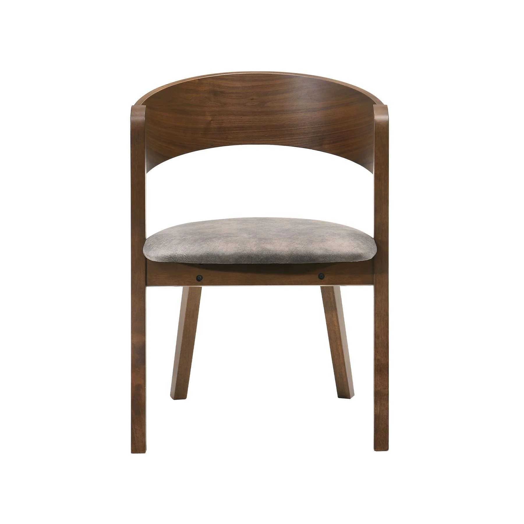 Venus and Jackie 5 Piece Walnut and Marble Round Dining Set - Image 3