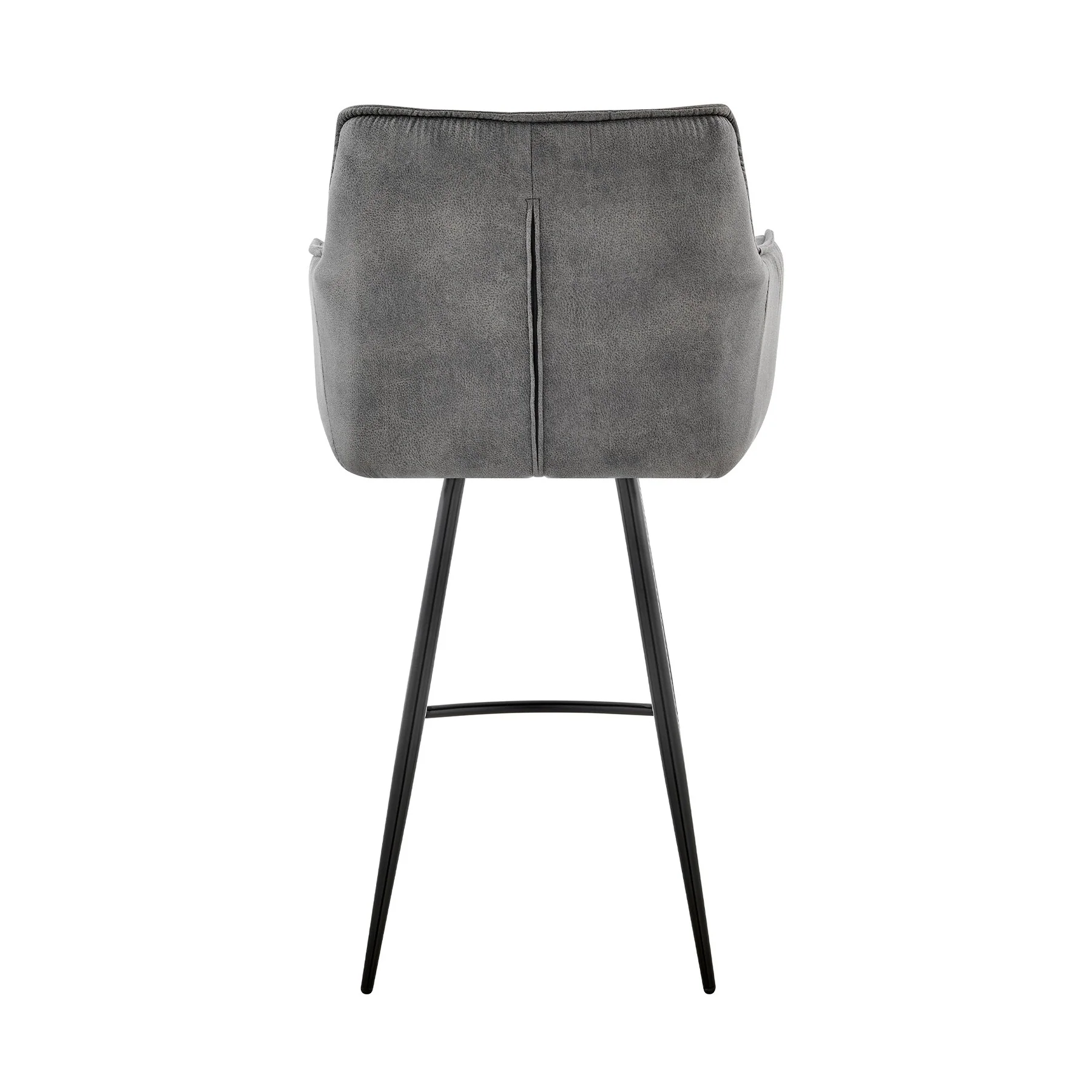 Verona 30" Bar Height Bar Stool in Charcoal Fabric and Black Finish - Image 5