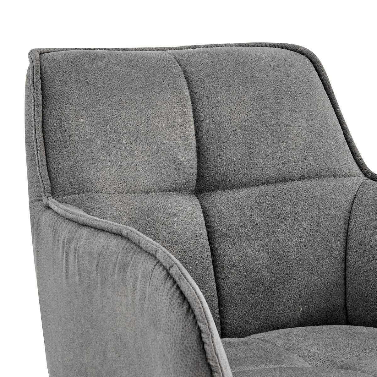 Verona 30" Bar Height Bar Stool in Charcoal Fabric and Black Finish - Image 6