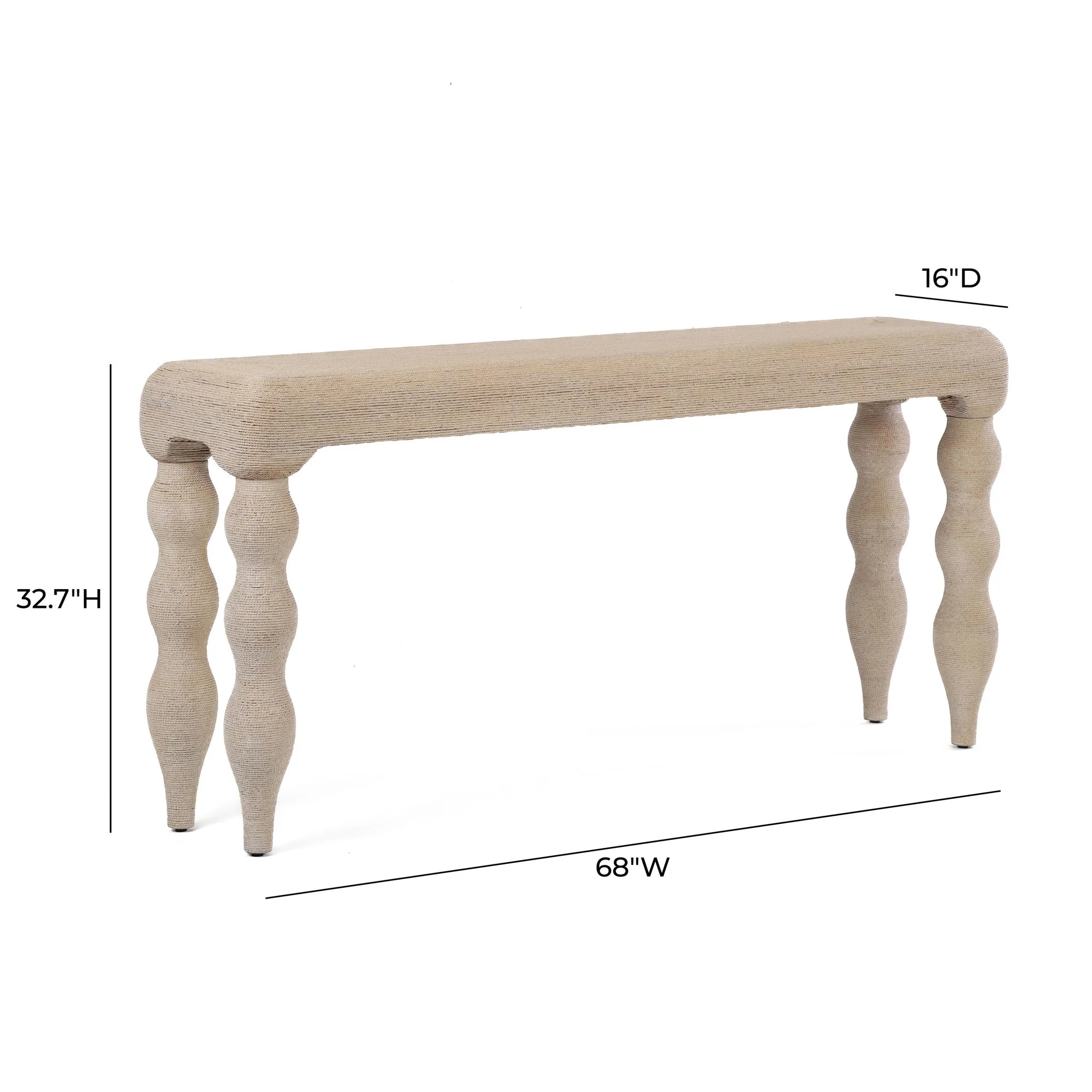Vicky Natural Rattan Console Table - Image 5