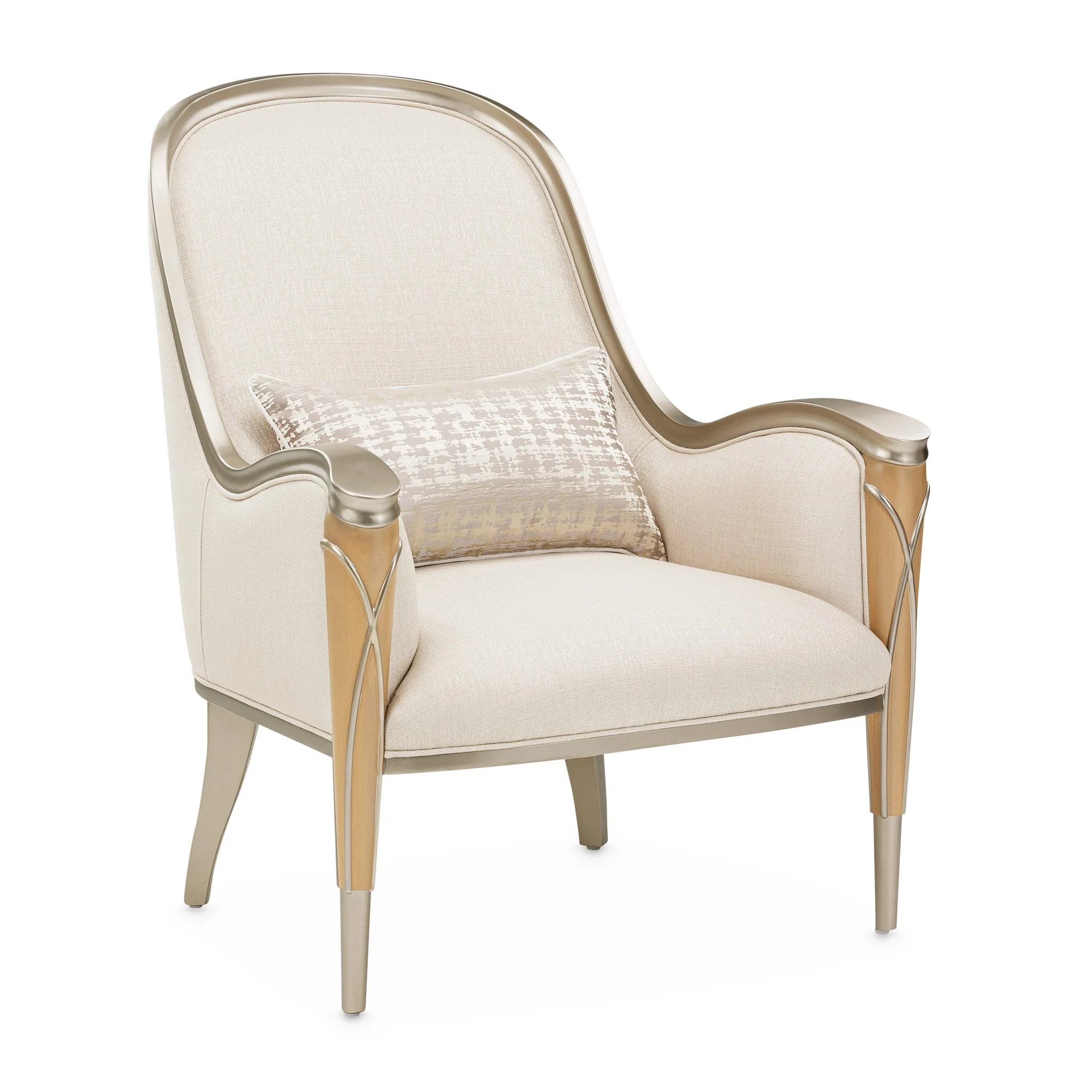 Villa Cherie Accent Chair - Pearl/Caramel - Image 2