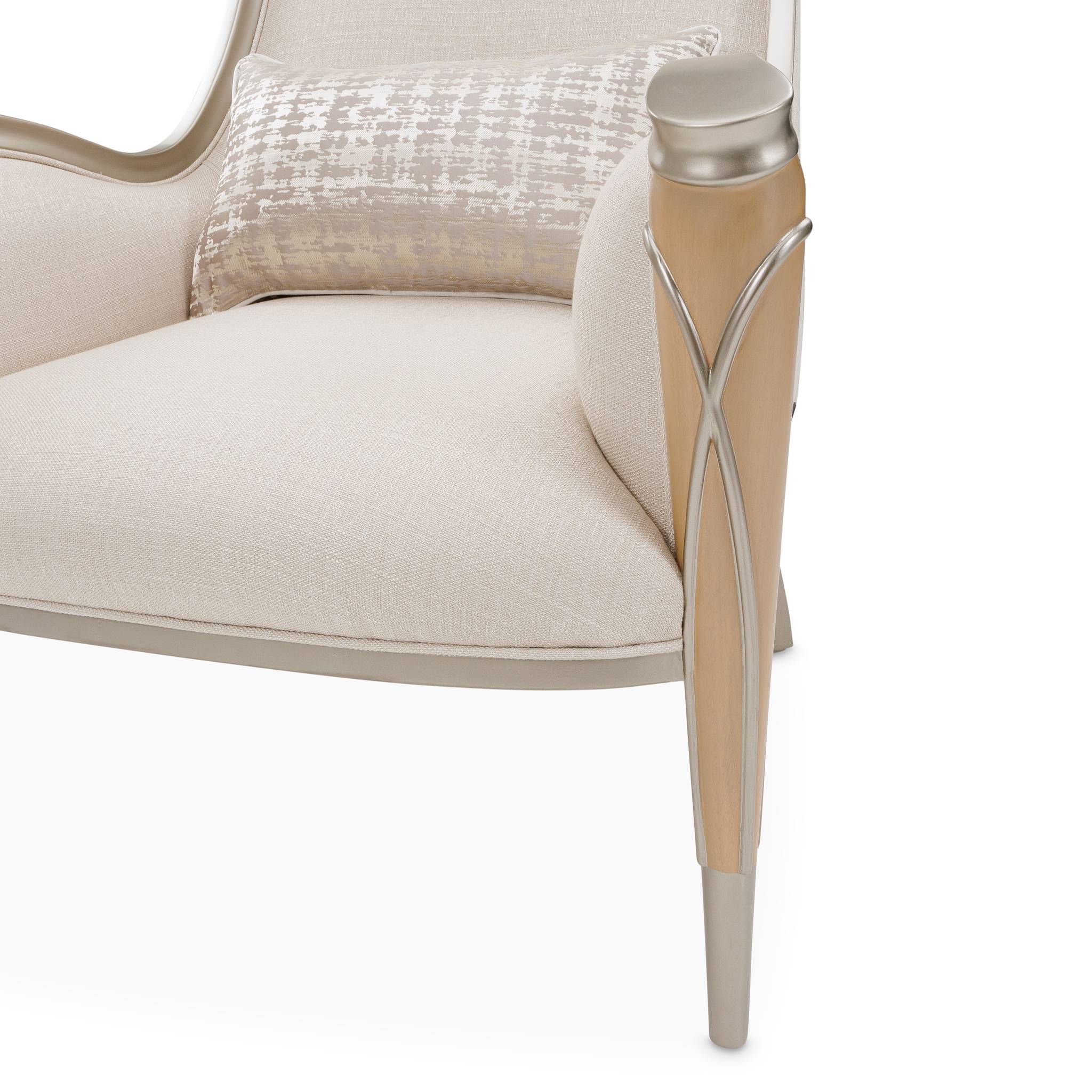 Villa Cherie Accent Chair - Pearl/Caramel - Image 8