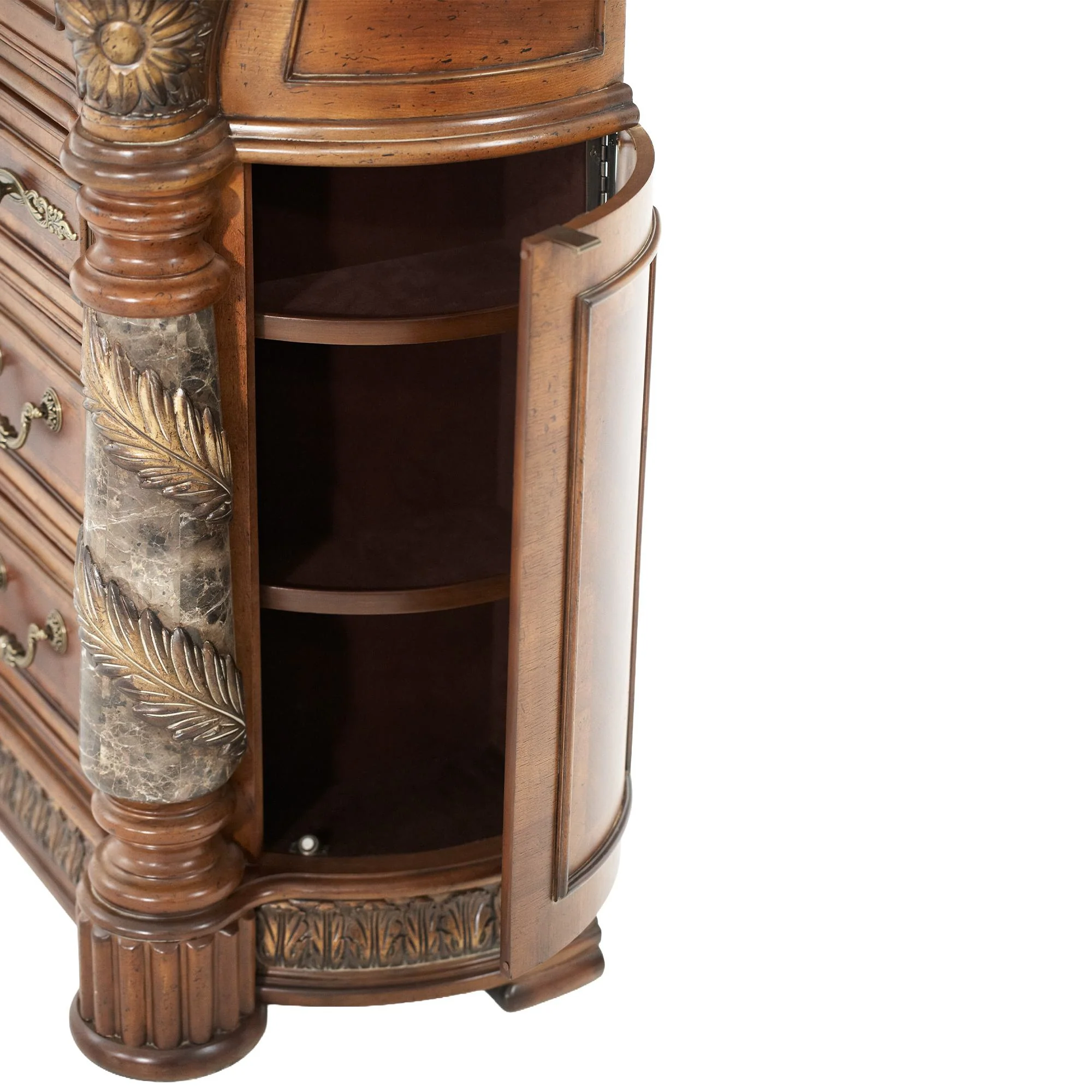 Villa Valencia Dresser with Mirror - Classic Chestnut - Image 6