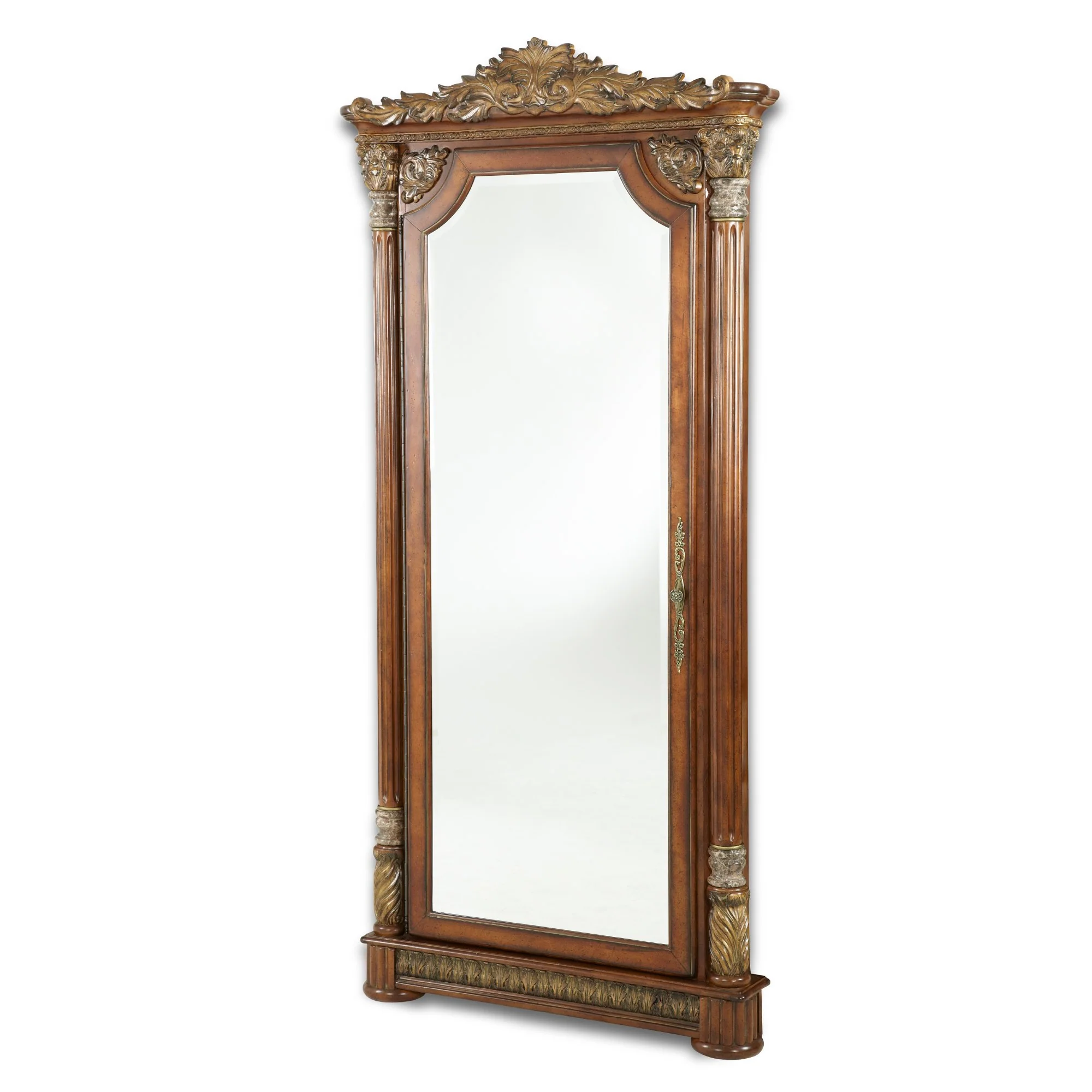 Villa Valencia Floor Accent Mirror - Classic Chestnut - Image 6