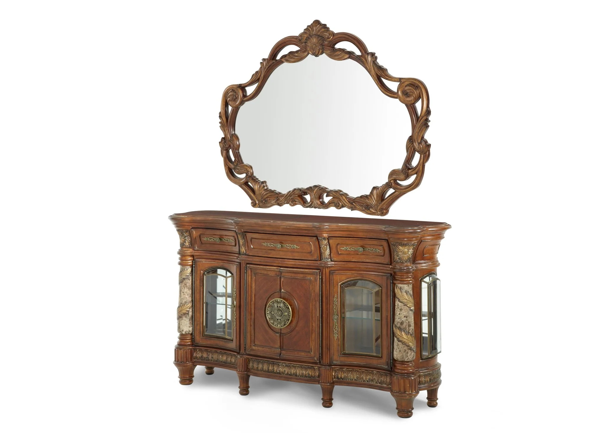 Villa Valencia Sideboard with Mirror - Classic Chestnut - Image 8