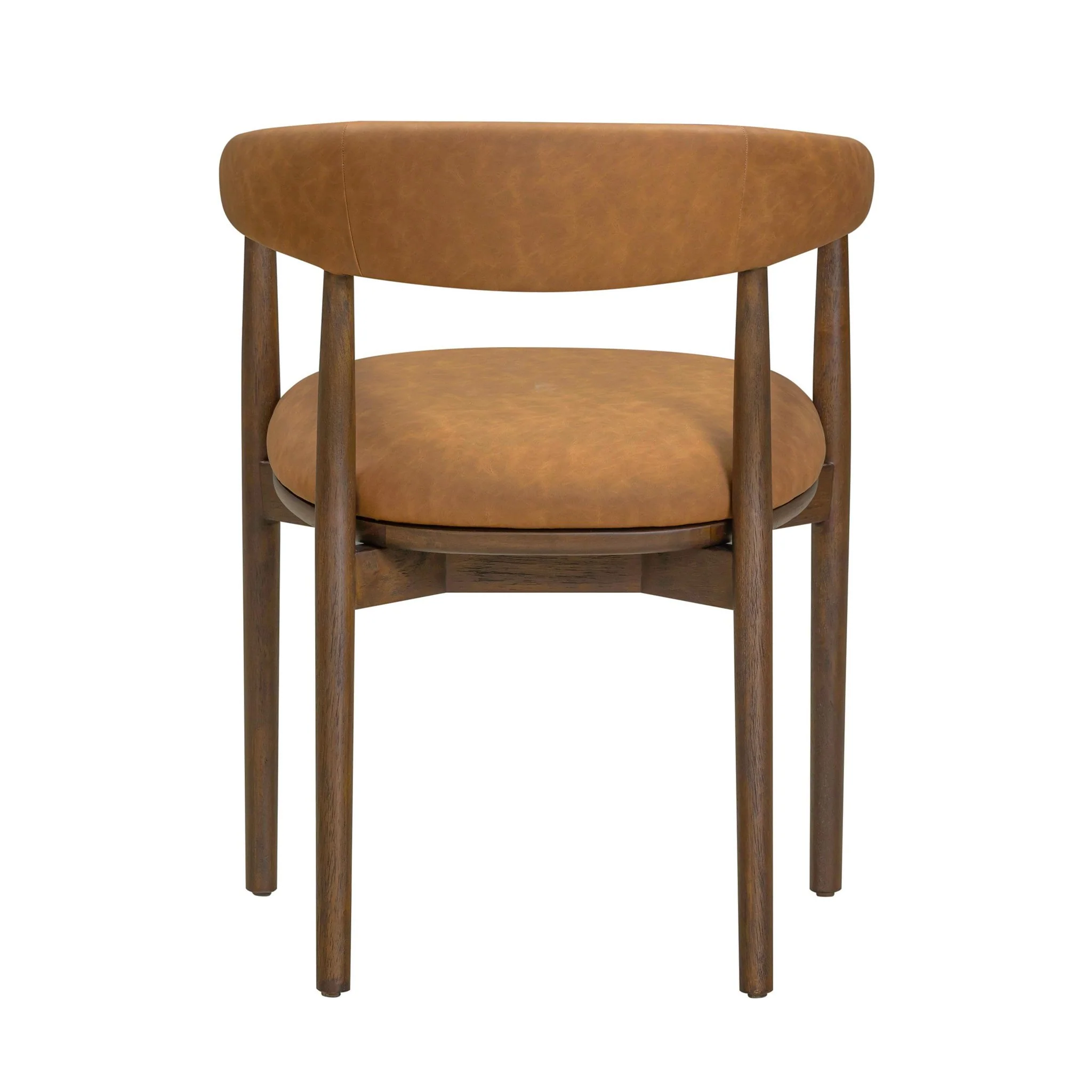 Vina Brown Vegan Leather Dining Chair - Image 5