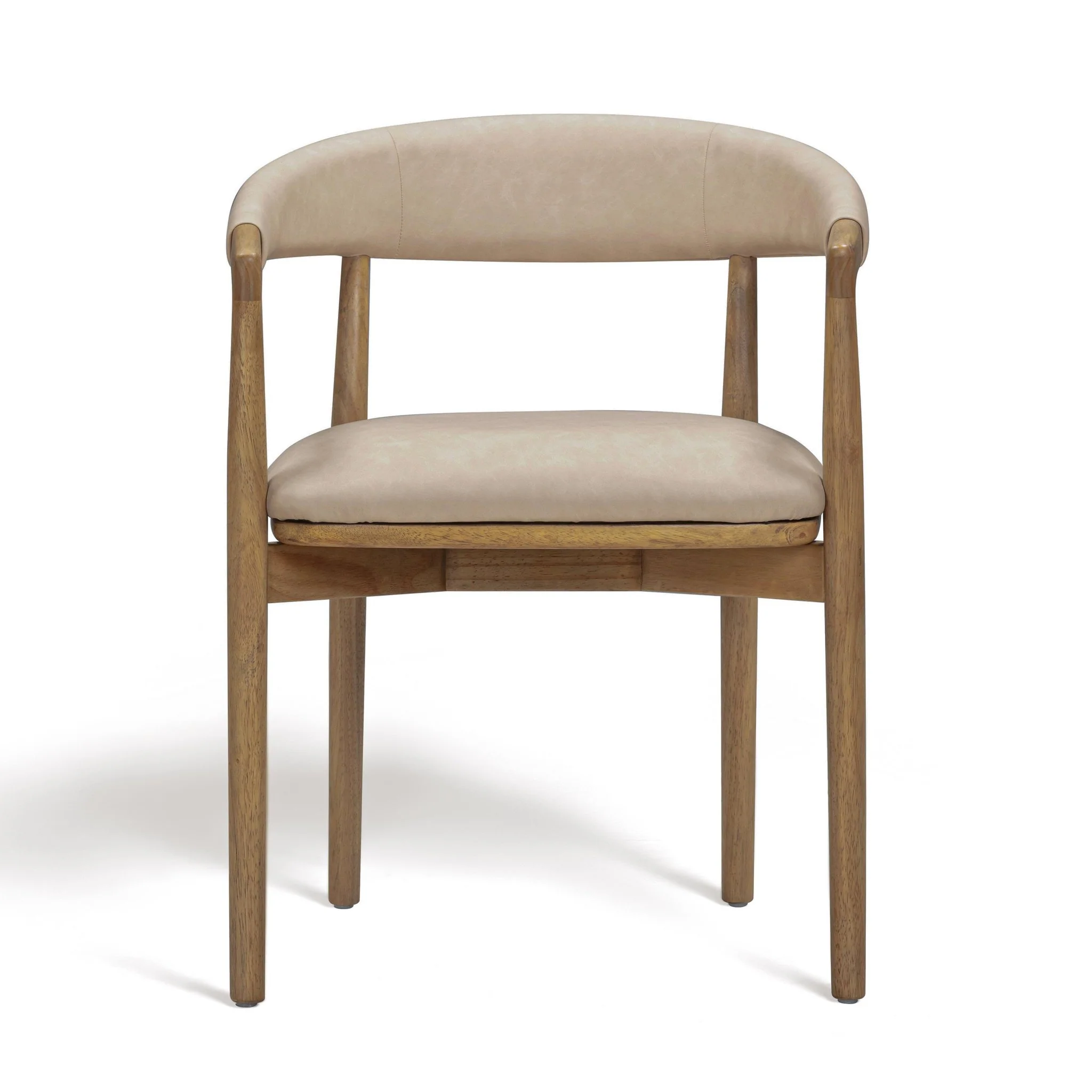Vina Taupe Vegan Leather Dining Chair - Image 3