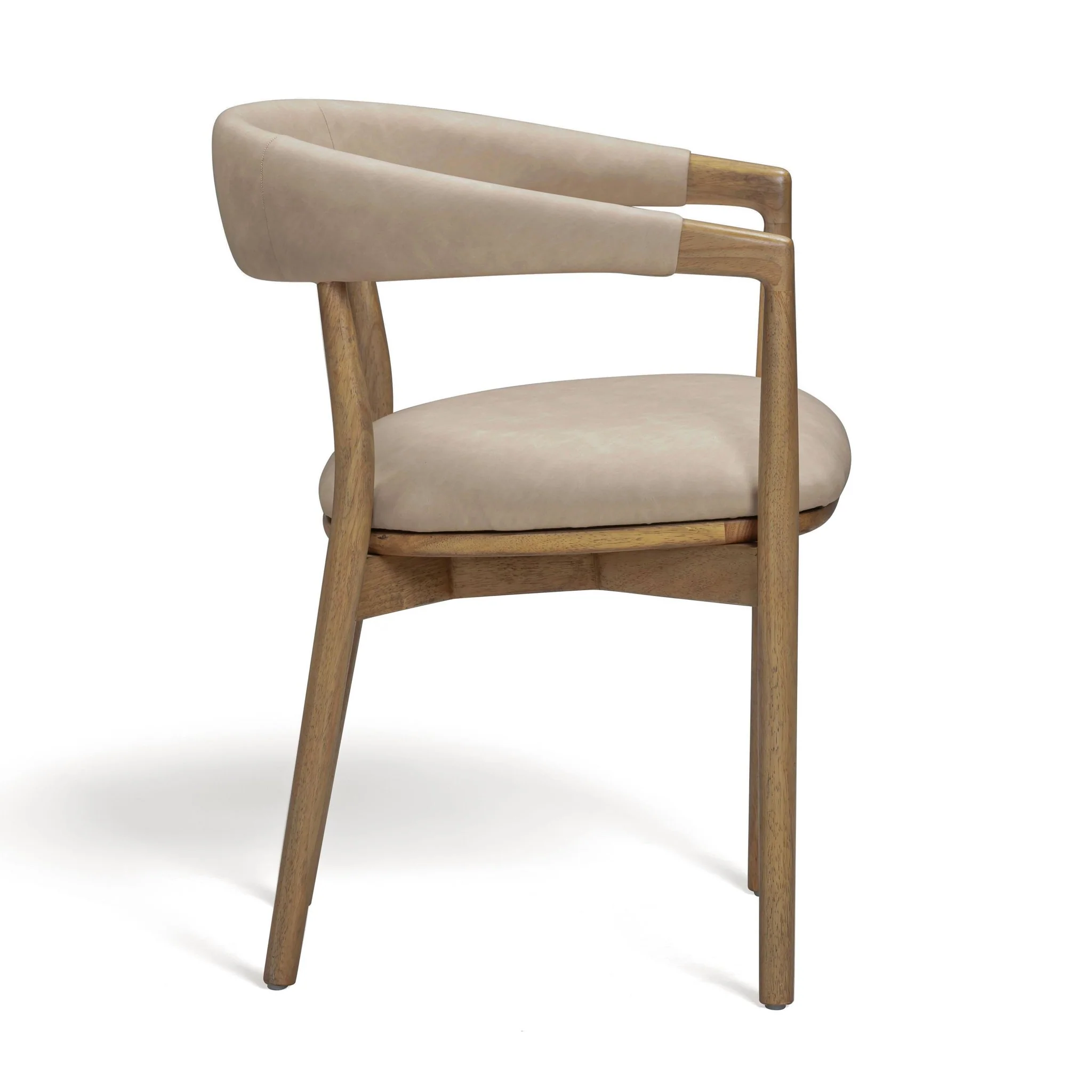 Vina Taupe Vegan Leather Dining Chair - Image 4
