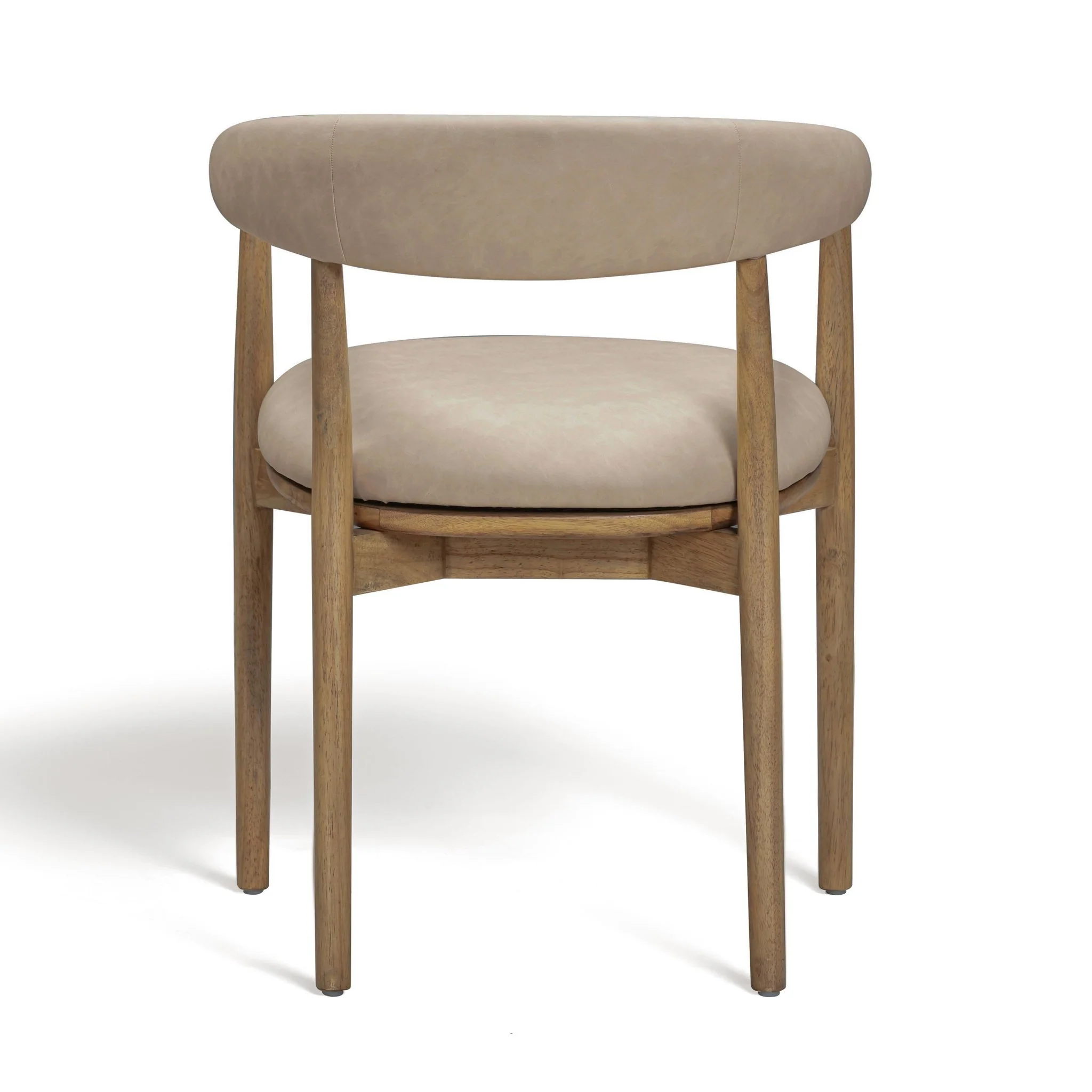 Vina Taupe Vegan Leather Dining Chair - Image 5