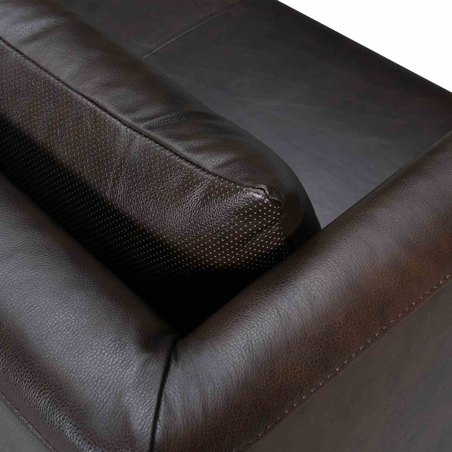 Vincenza 85" Dark Brown Leather Sofa - Image 6