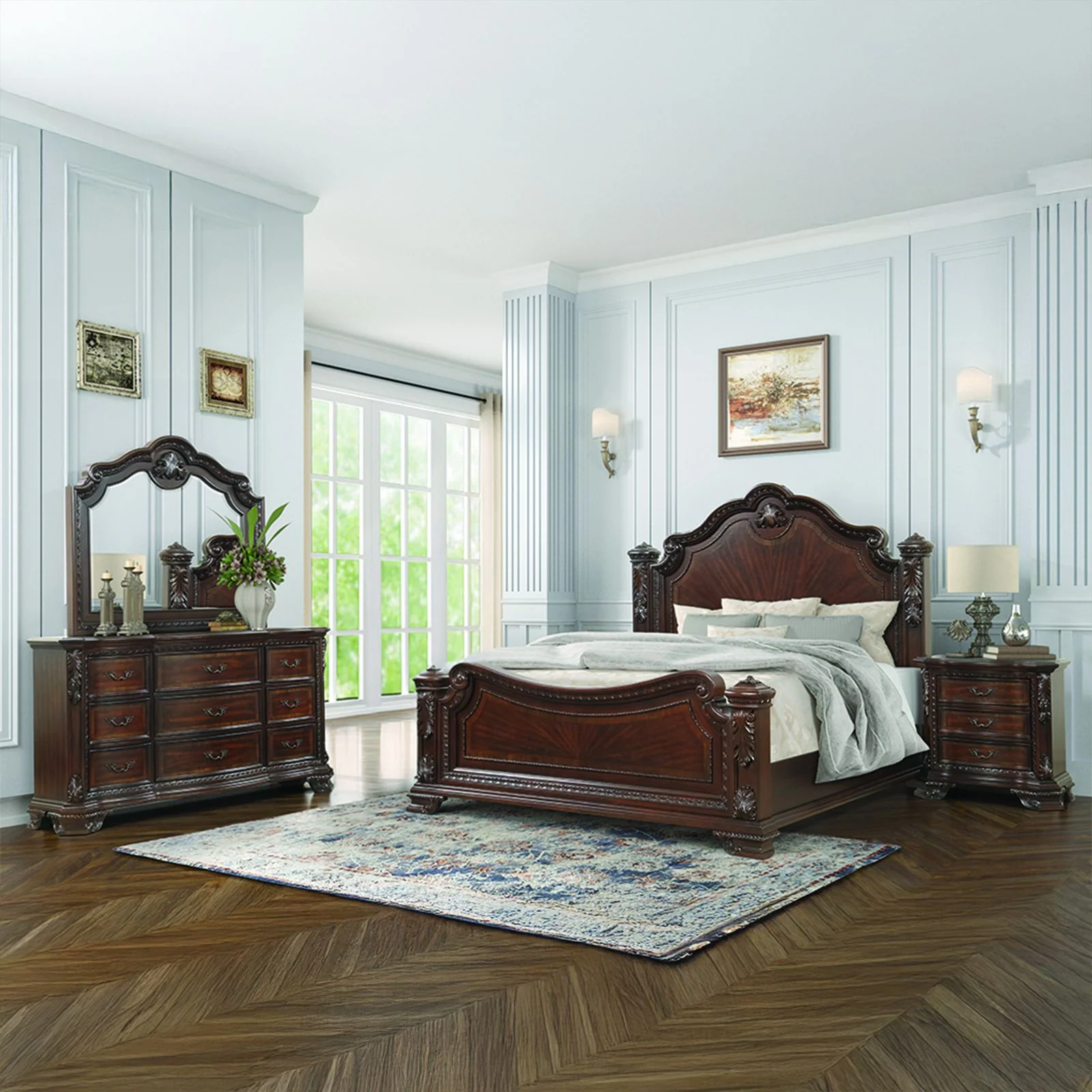 Vintage King 4 Pc Bedroom Set - Image 20