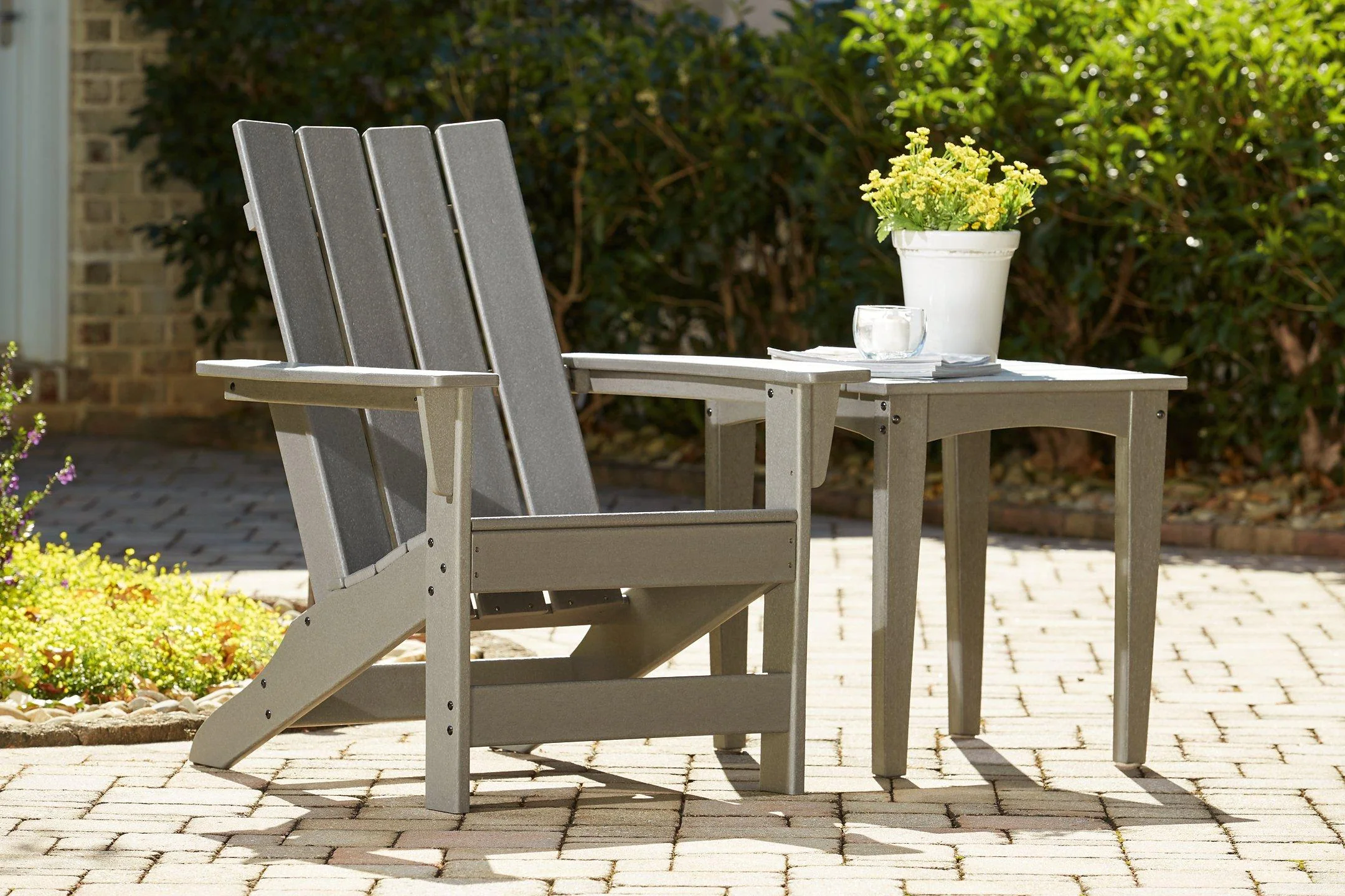 Visola Outdoor Adirondack Chair and End Table - Image 4