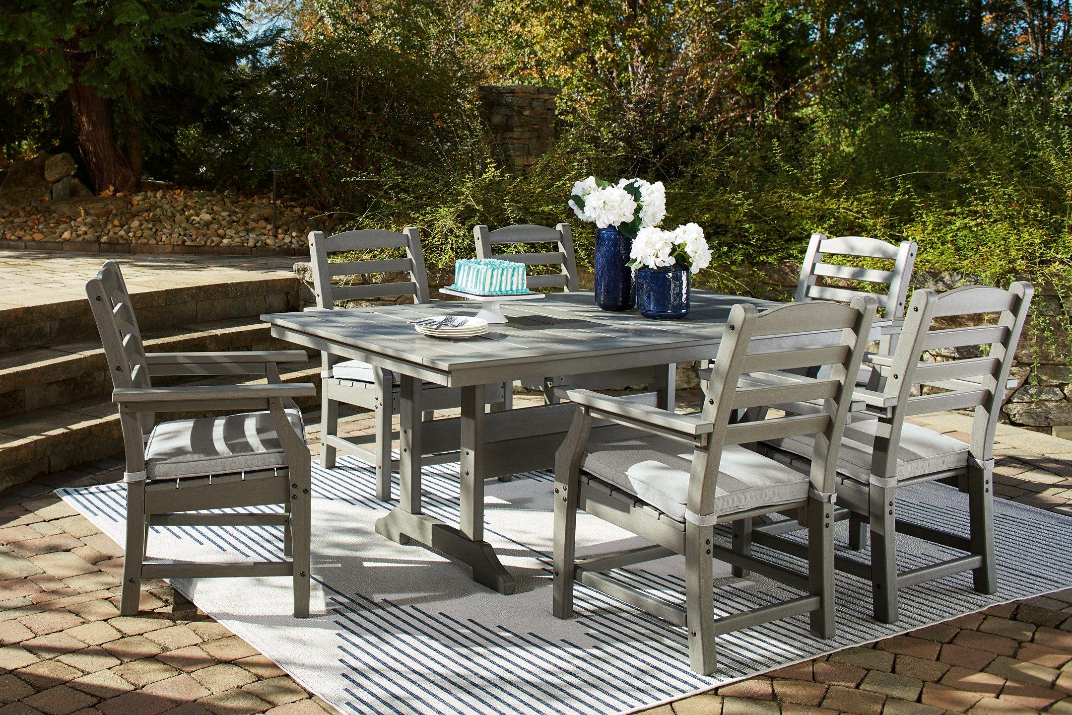 Visola Outdoor Dining Table with 6 Chairs - Image 2