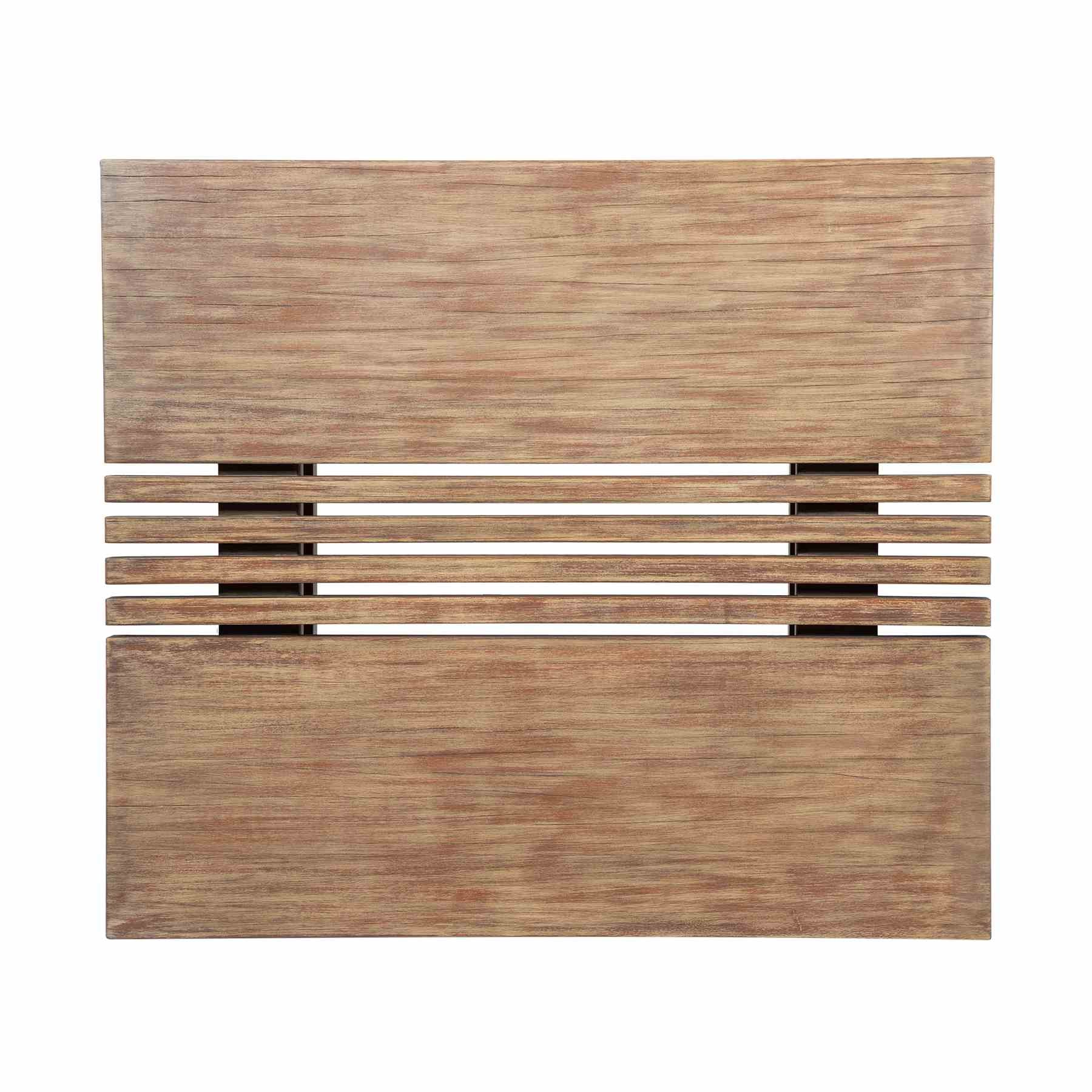 Vivid Outdoor Patio 4 Piece Conversation Set in Light Eucalyptus Wood with Taupe Olefin Cushions - Image 11