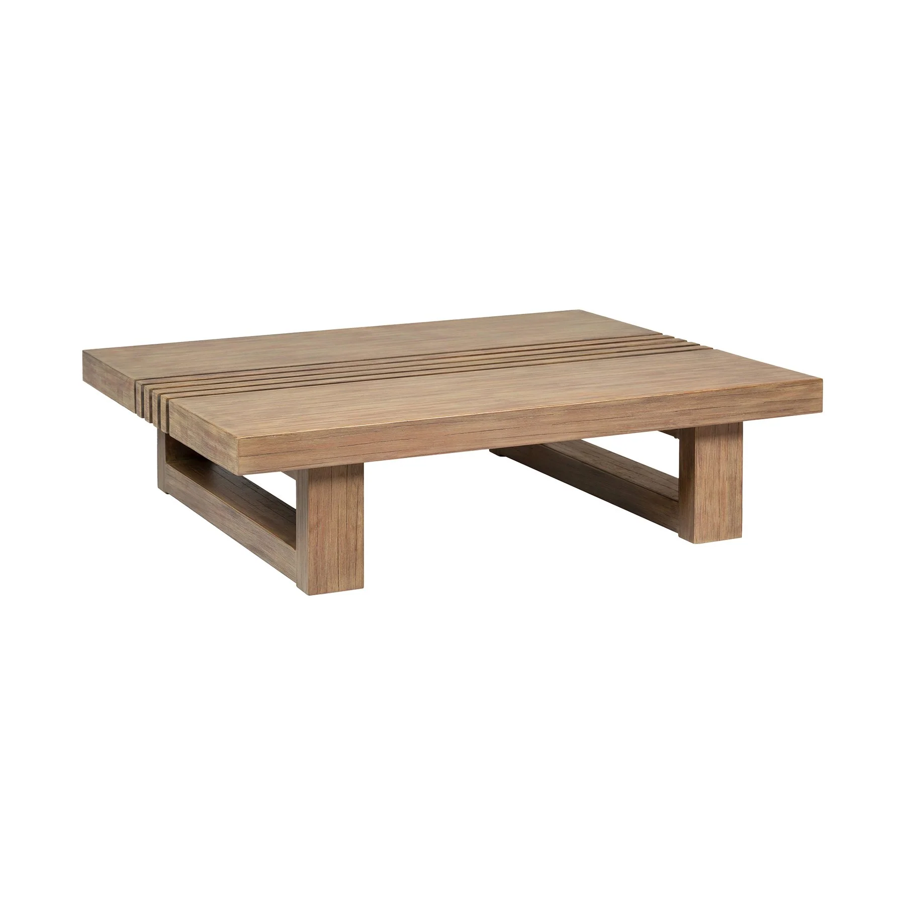 Vivid Outdoor Patio 4 Piece Conversation Set in Light Eucalyptus Wood with Taupe Olefin Cushions - Image 7