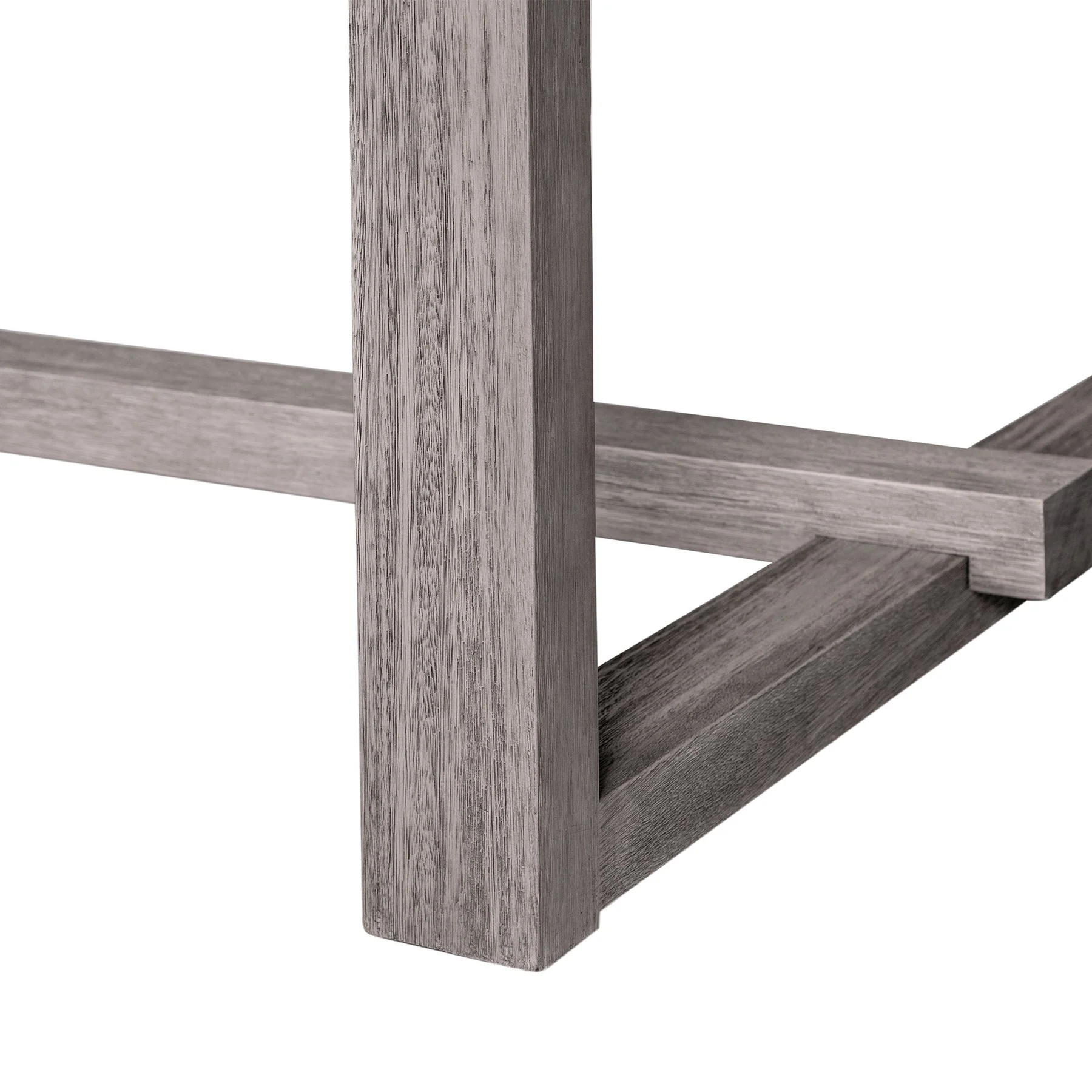 Vivid Outdoor Patio 5 Piece Dining Set in Gray Eucalyptus Wood with Gray Olefin Cushions - Image 10
