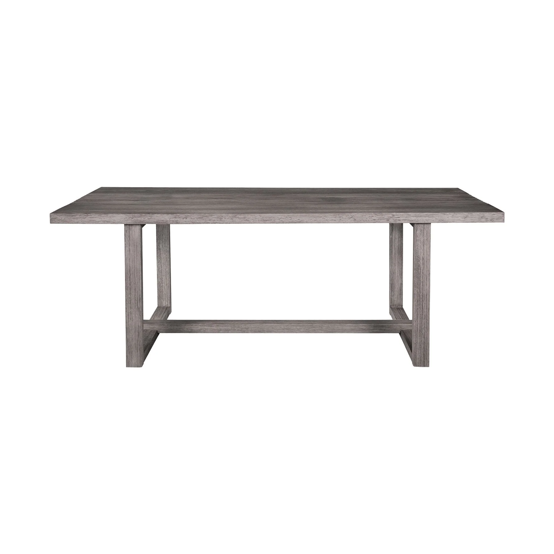 Vivid Outdoor Patio 5 Piece Dining Set in Gray Eucalyptus Wood with Gray Olefin Cushions - Image 6