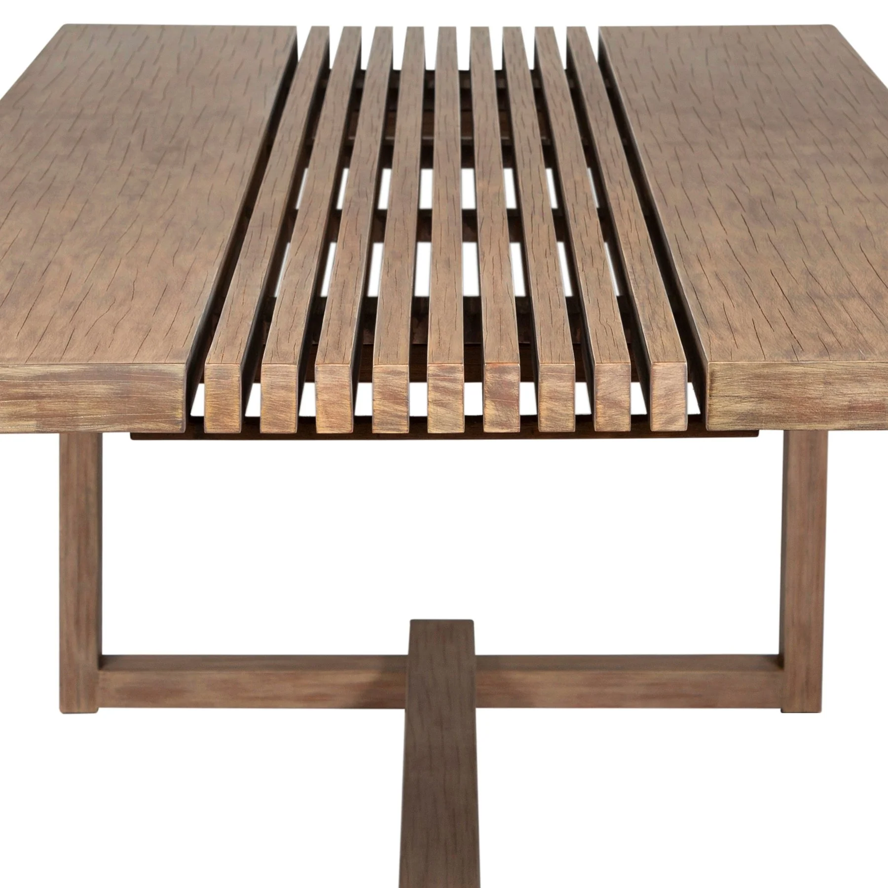Vivid Outdoor Patio 5 Piece Dining Set in Light Eucalyptus Wood with Taupe Olefin Cushions - Image 9