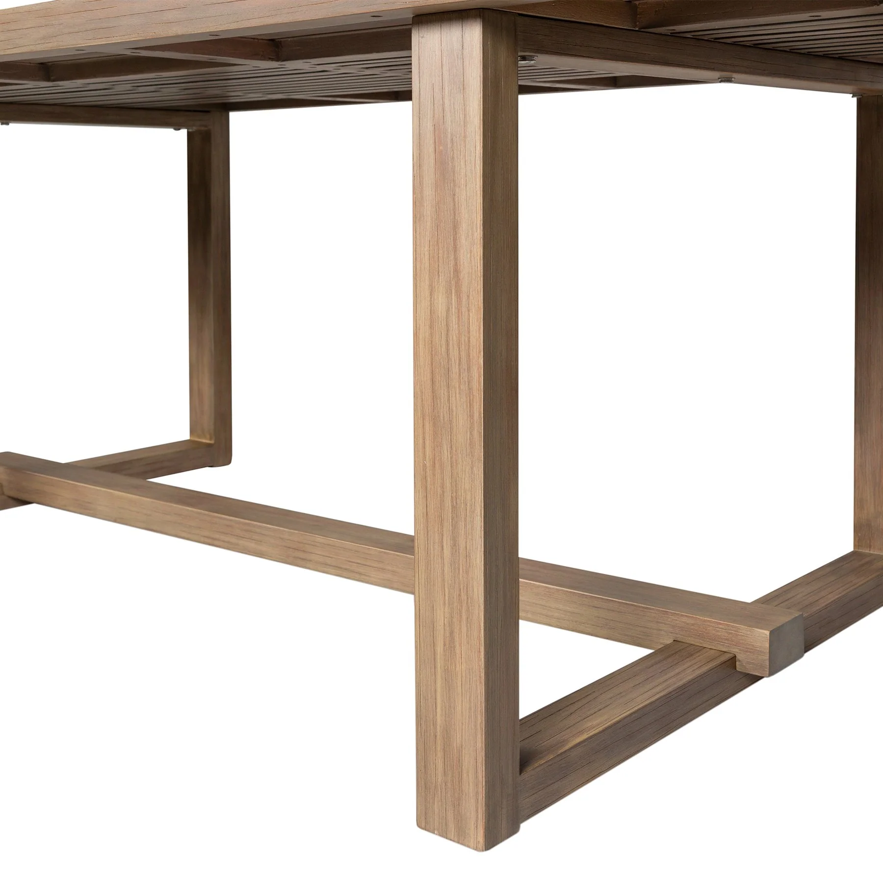 Vivid Outdoor Patio 7 Piece Dining Set in Light Eucalyptus Wood with Taupe Olefin Cushions - Image 9
