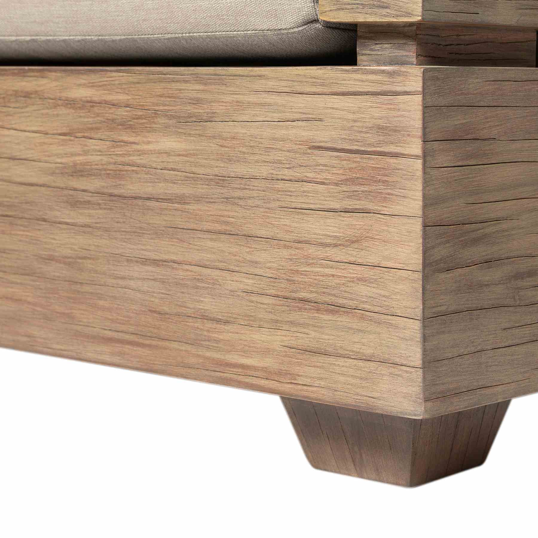 Vivid Outdoor Patio Chair in Light Eucalyptus Wood with Taupe Olefin Cushions - Image 8