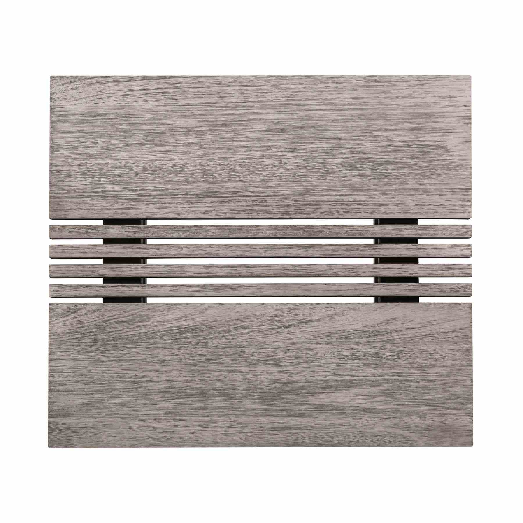 Vivid Outdoor Patio Coffee Table in Gray Eucalyptus Wood - Image 4