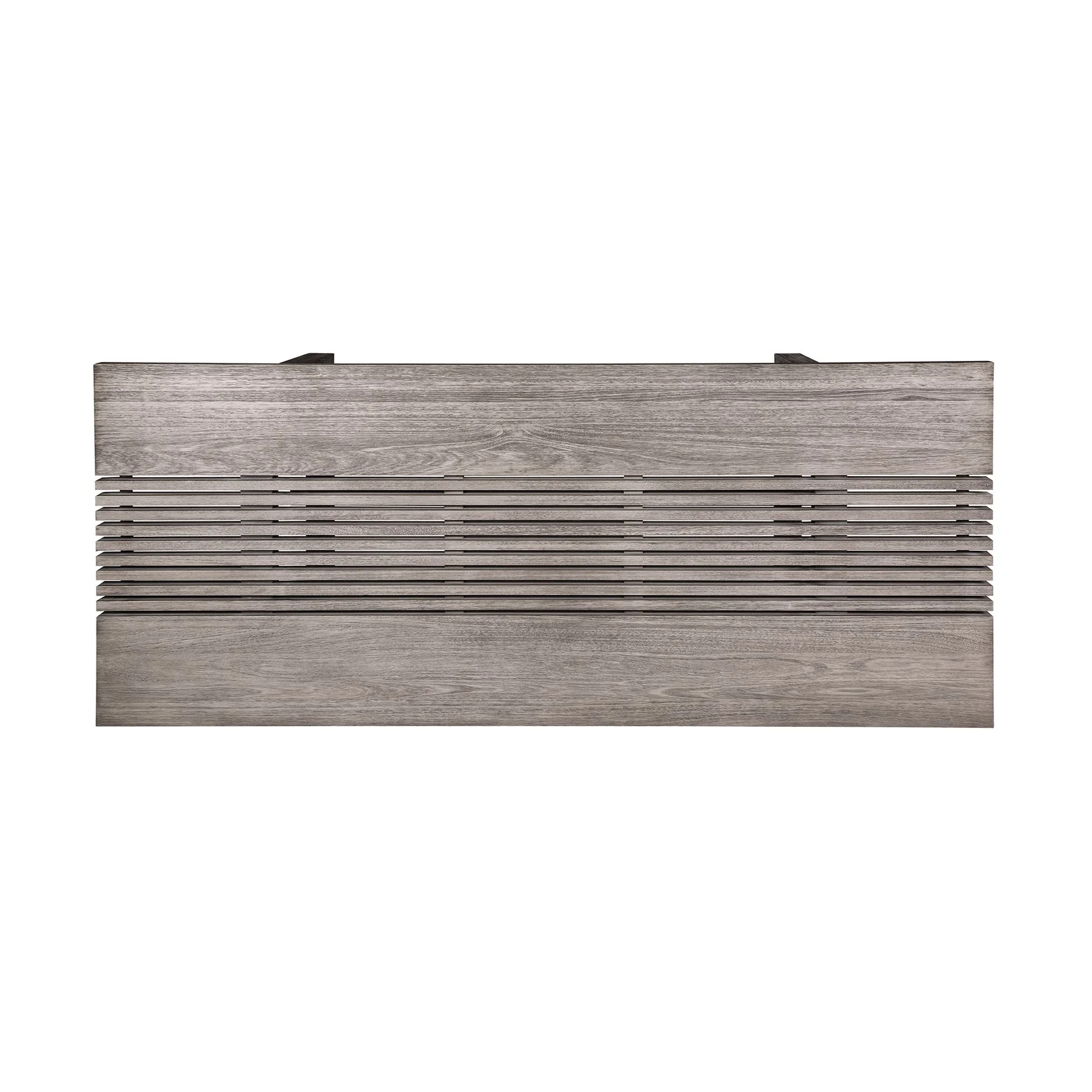 Vivid Outdoor Patio Dining Table in Gray Eucalyptus Wood - Image 3
