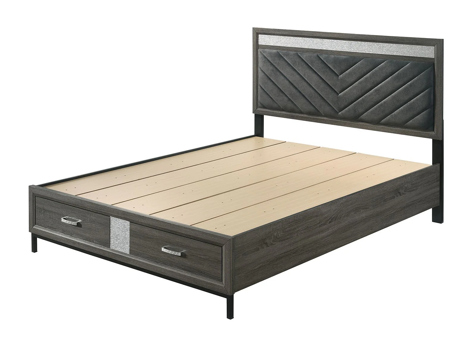 Voleta Queen Bed, Gray - Image 2