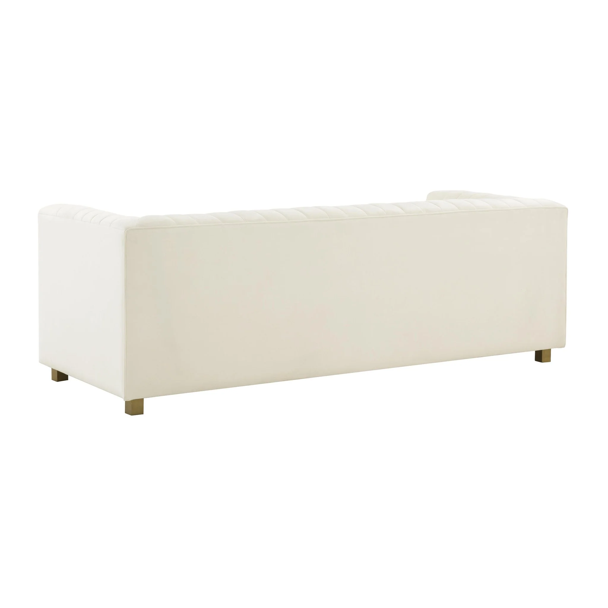 Wafa Cream Velvet Sofa - Image 4