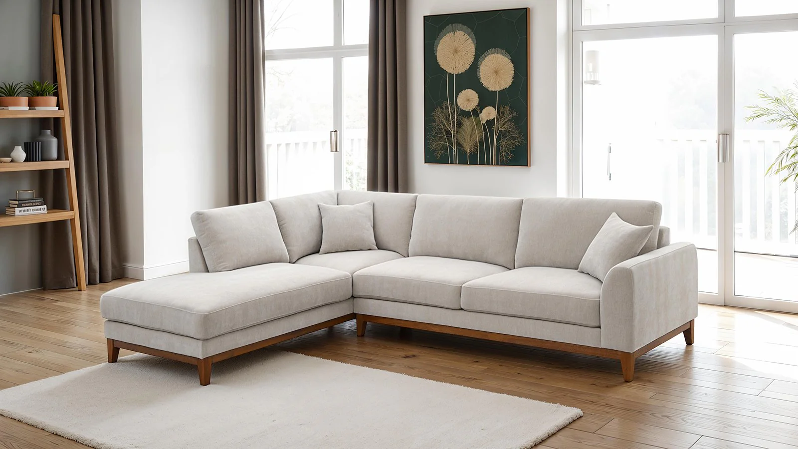 Watton Sectional, Left Chaise, Light Gray - Image 2