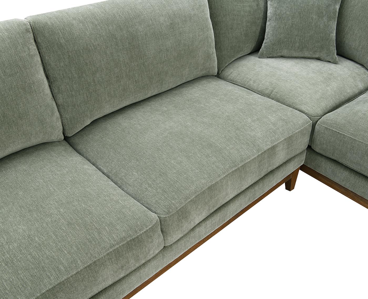 Watton Sectional, Right Chaise, Olive Green - Image 7
