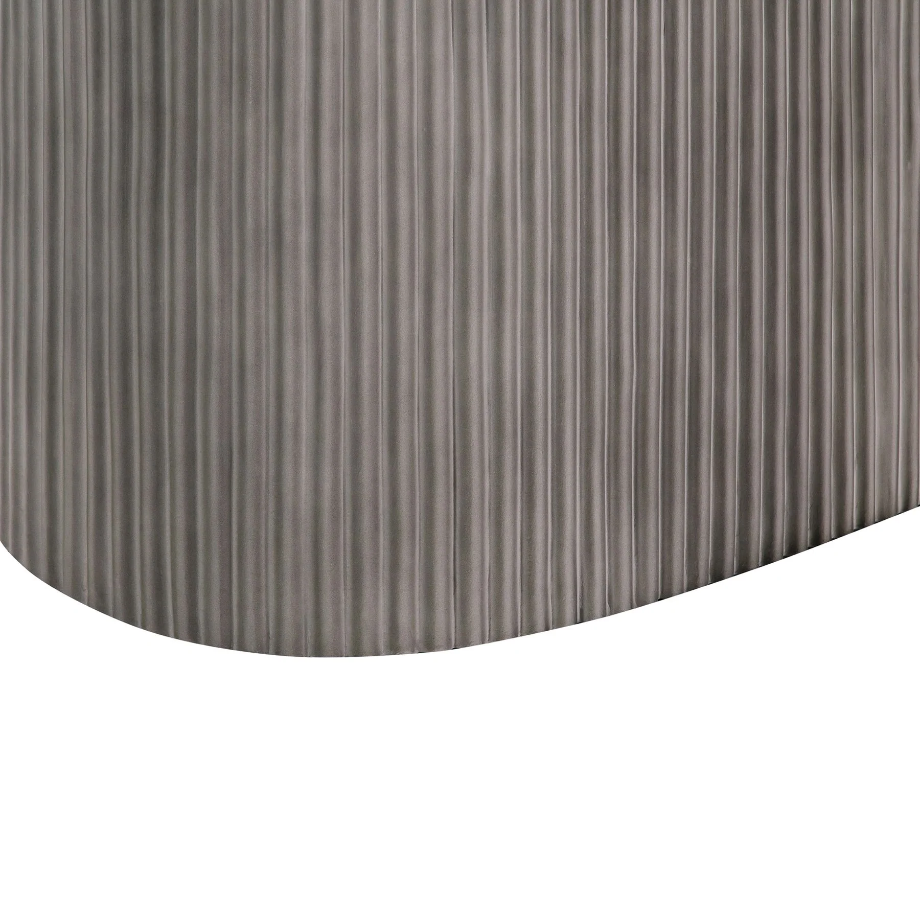 Wave Oval Dining Table in Gray Concrete - Image 5