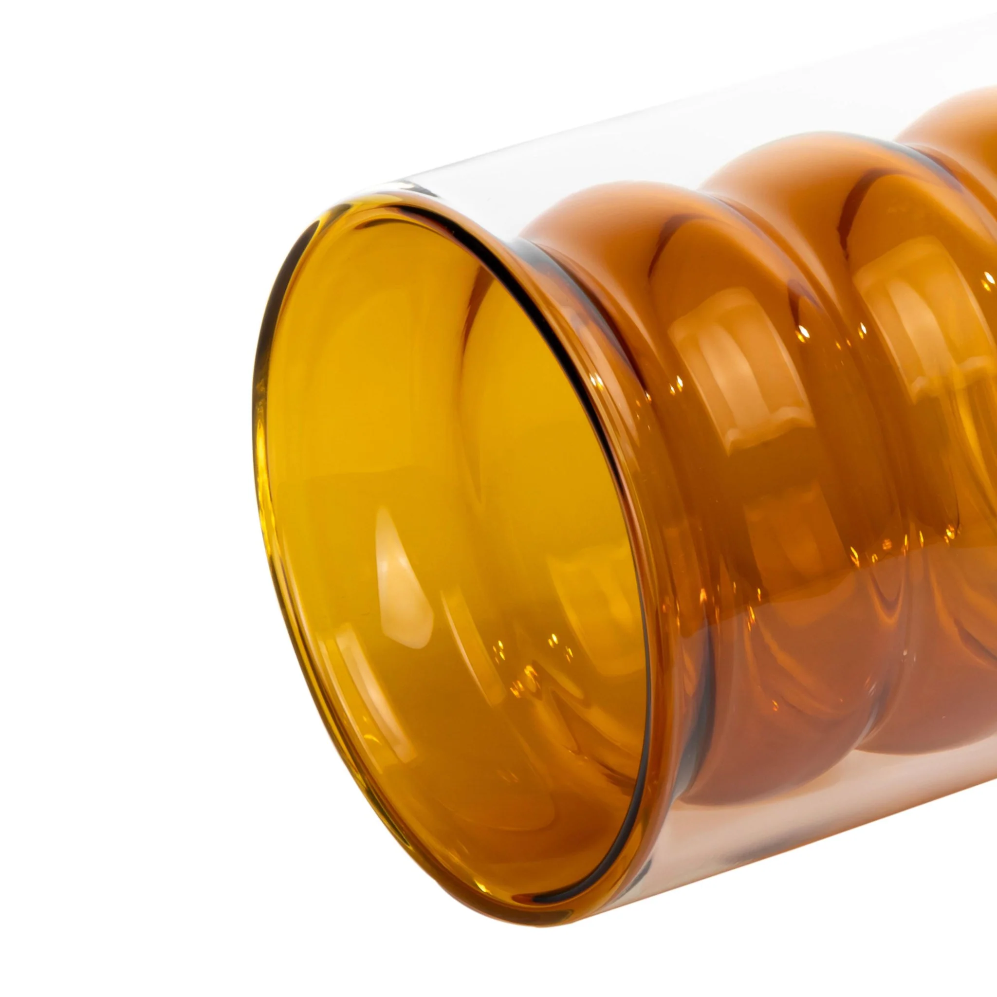 Waves Amber Water Glass - Set of 4 - Image 5
