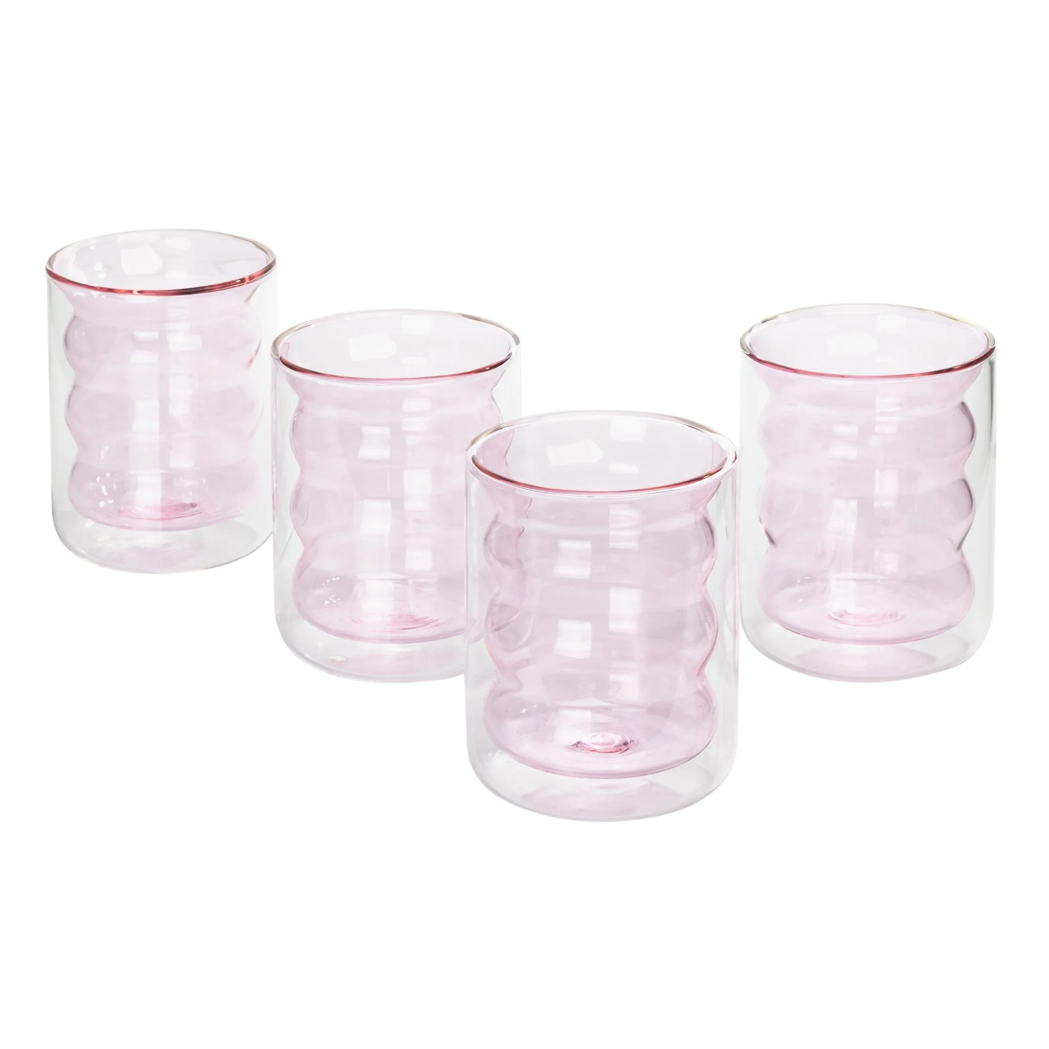 Waves Blush Water Glass - Set of 4 - Image 3