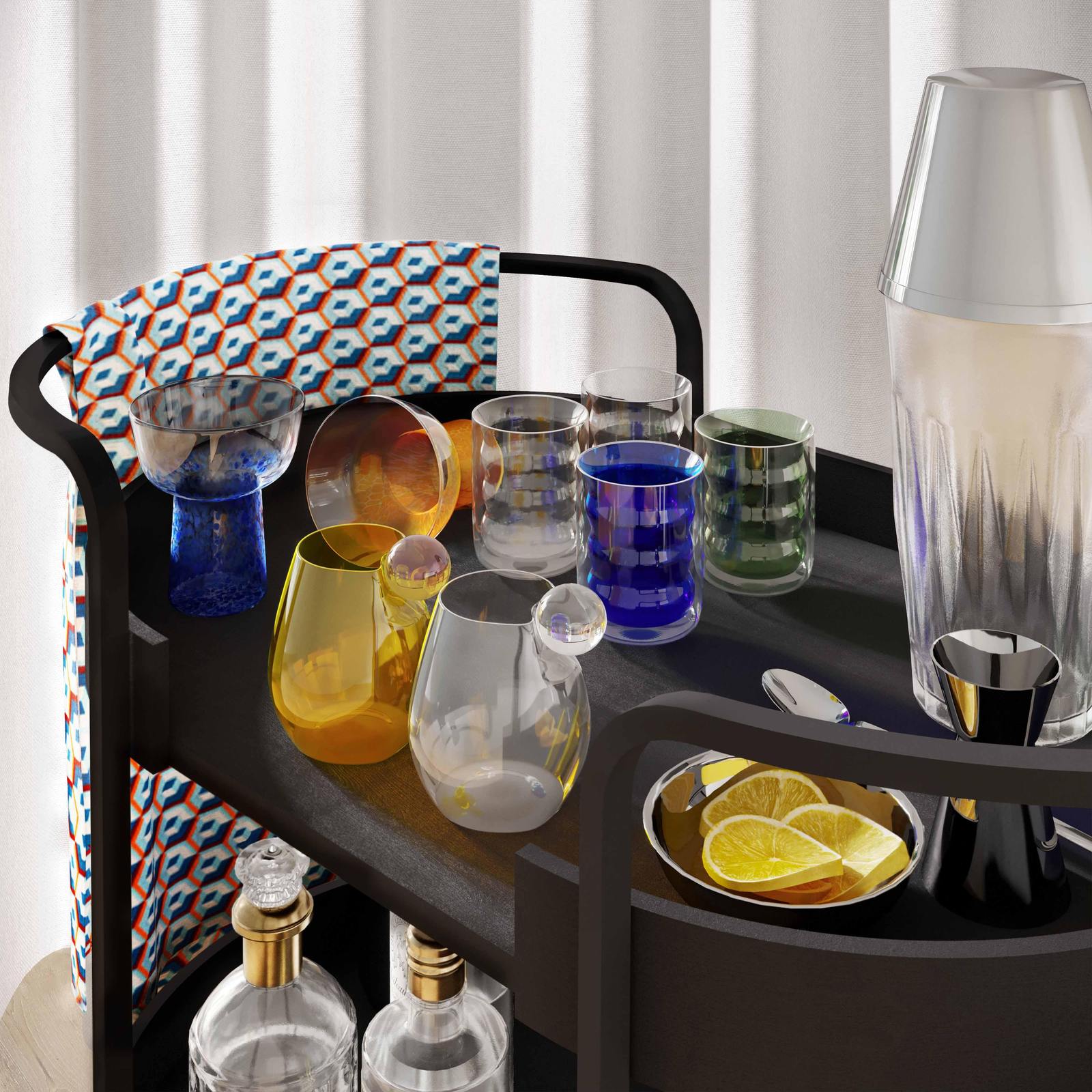 Waves Clear Water Glass - Set of 4 - Image 2