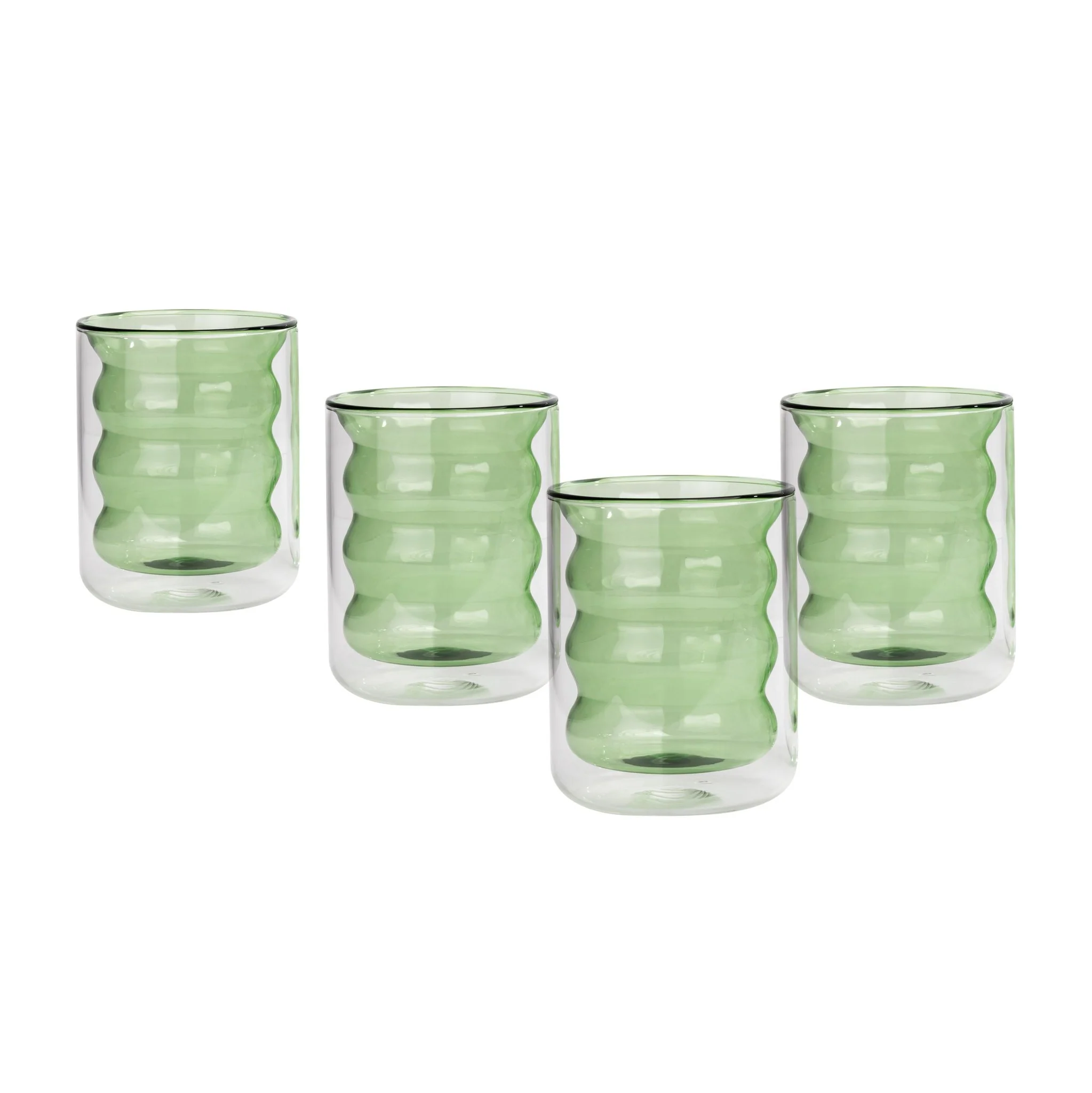 Waves Green Water Glass - Set of 4 - Image 3
