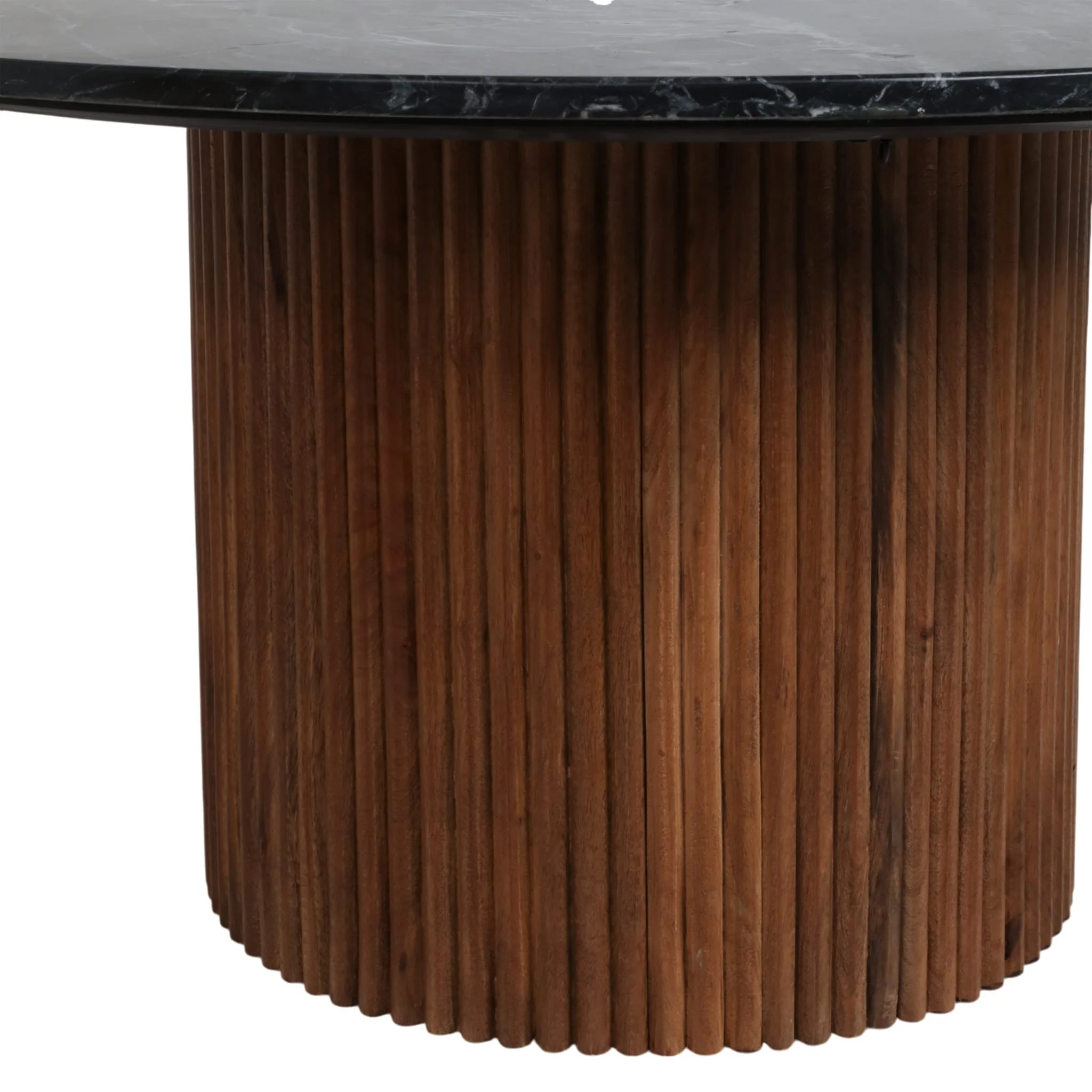 Wd/mrbl,34"d Reeded Coffee Table,brwn/blk/kd2boxes - Image 5