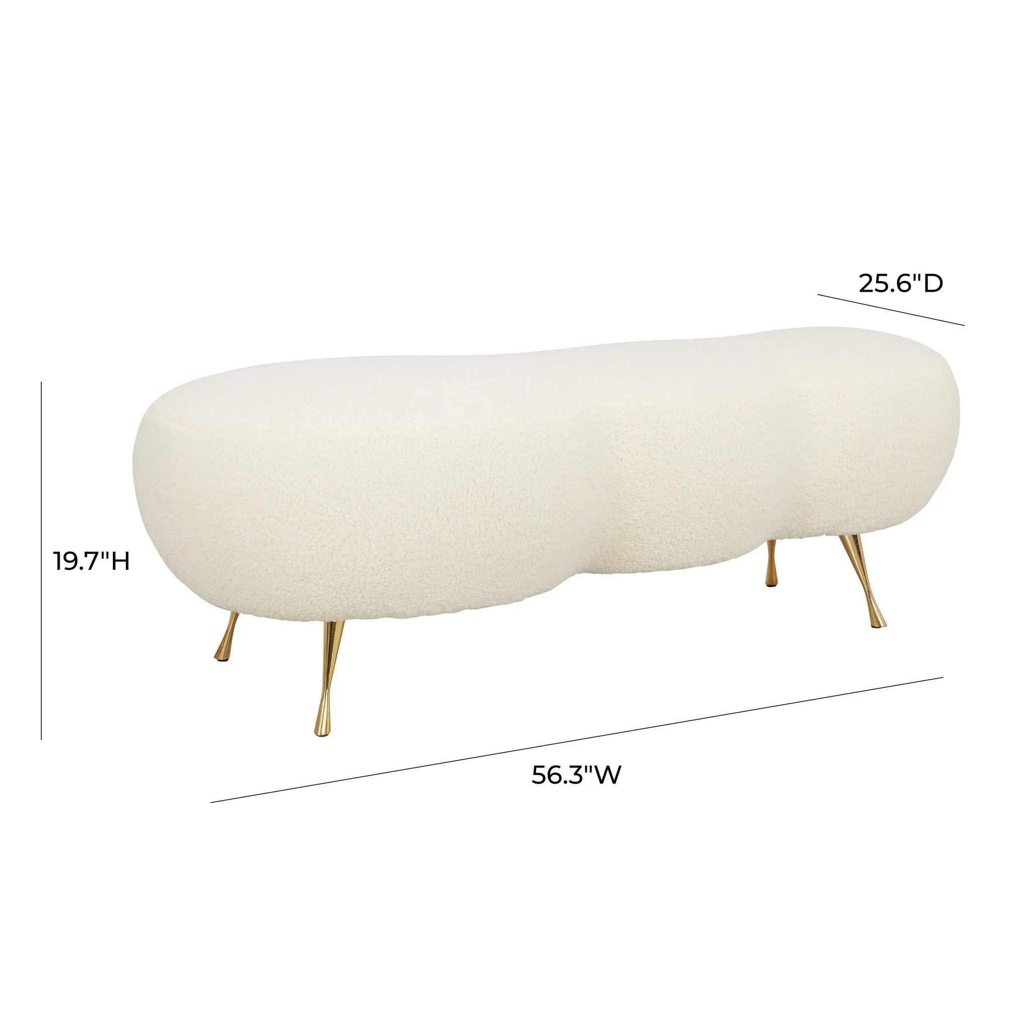 Welsh Faux Shearling Bench - Image 6