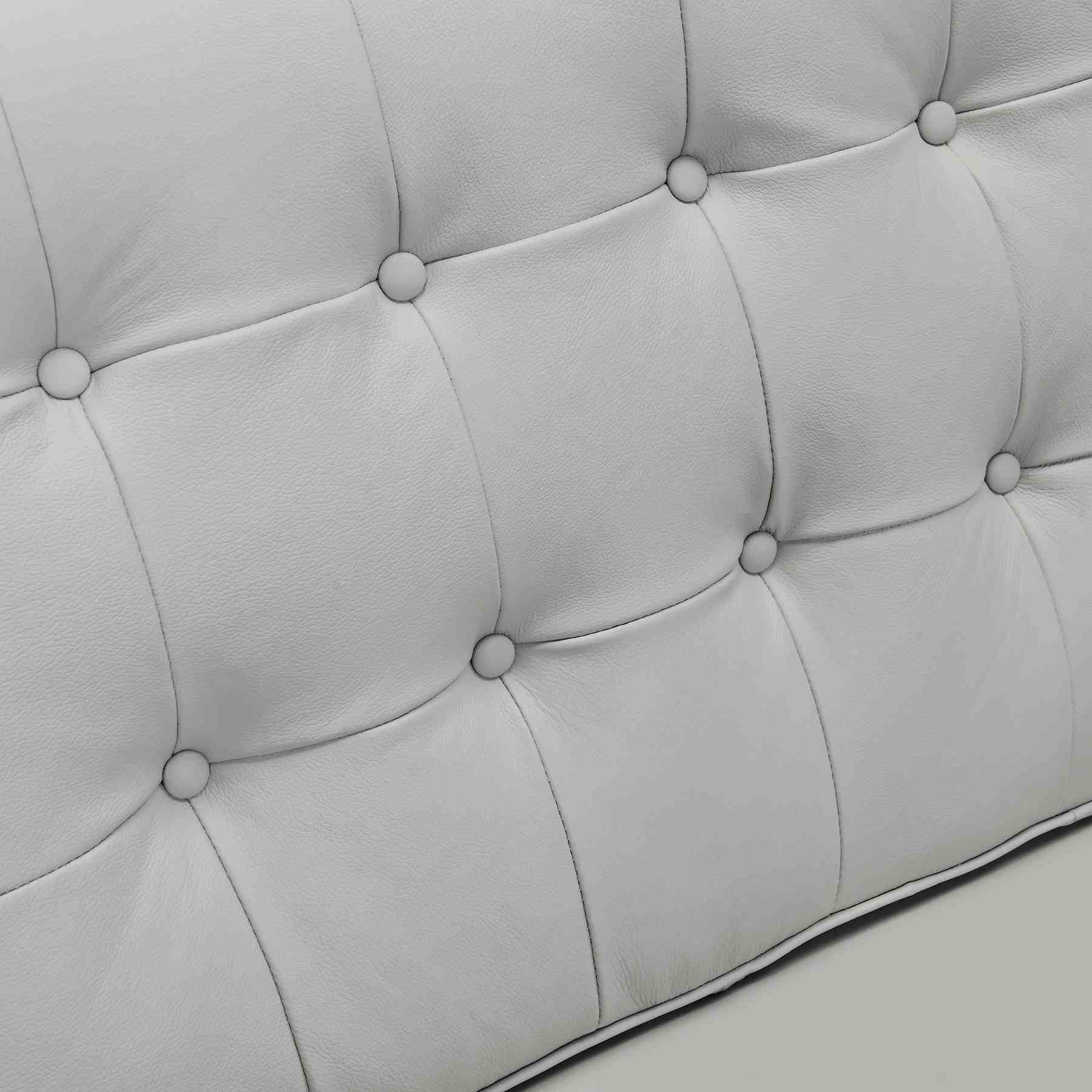 Wesley 81" Dove Gray Genuine Leather Power Footrest Tuxedo Arm Sofa - Image 6