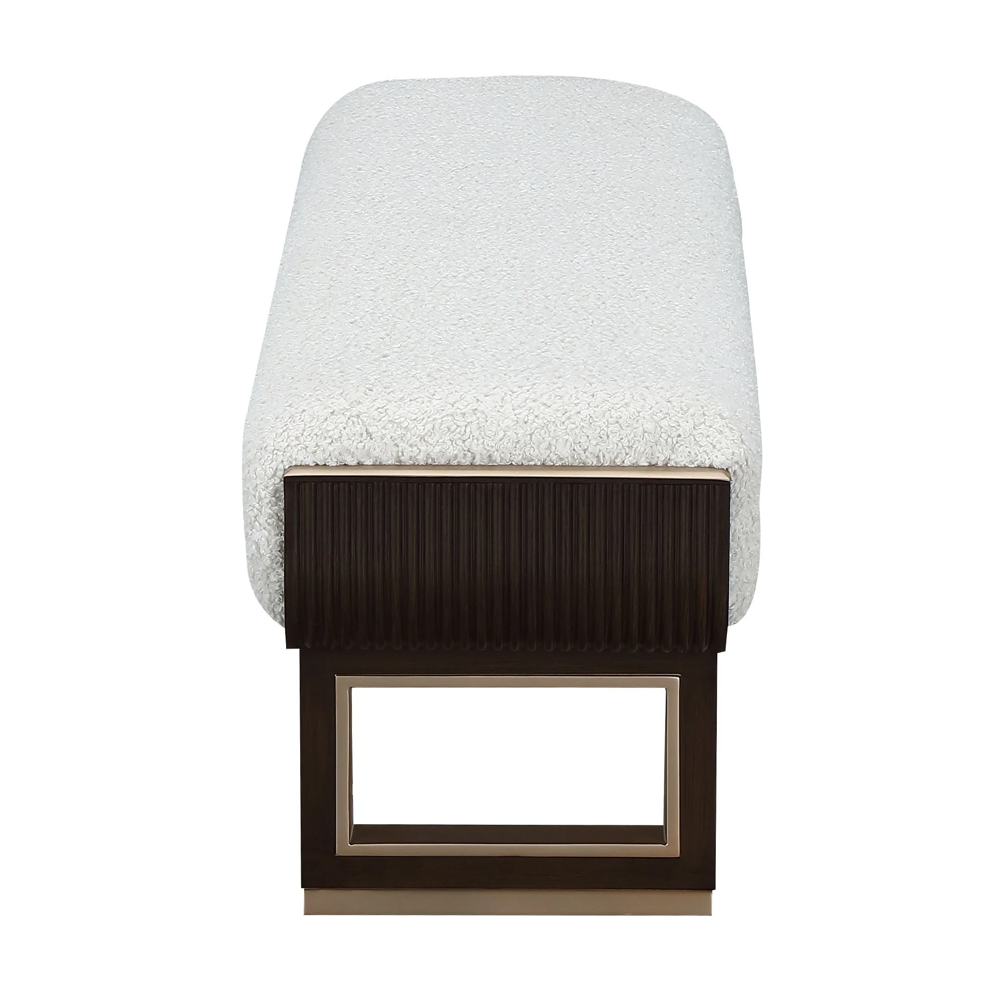 West Kensington Accent Bench - Cream Puff/Medium Espresso - Image 4