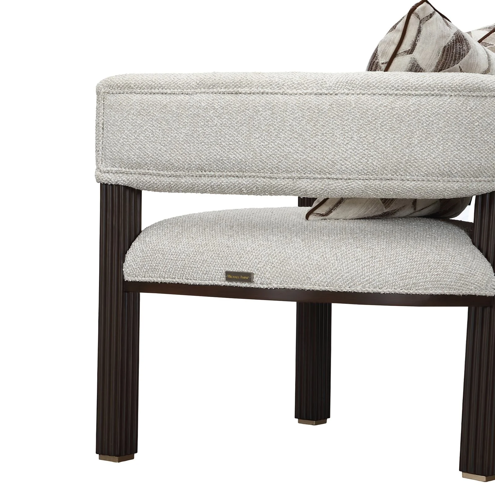 West Kensington Accent Chair - Buff/Medium Espresso - Image 10
