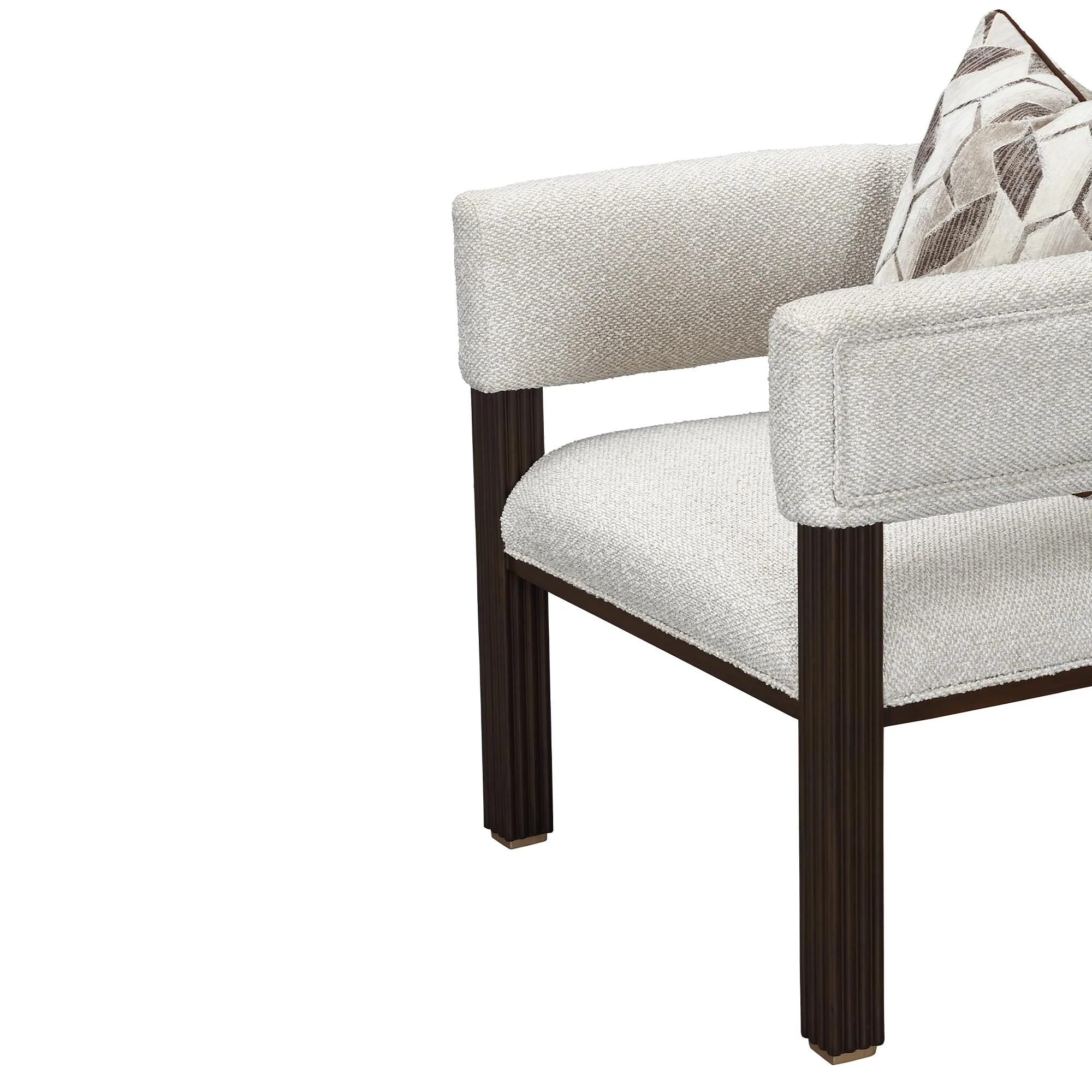 West Kensington Accent Chair - Buff/Medium Espresso - Image 11