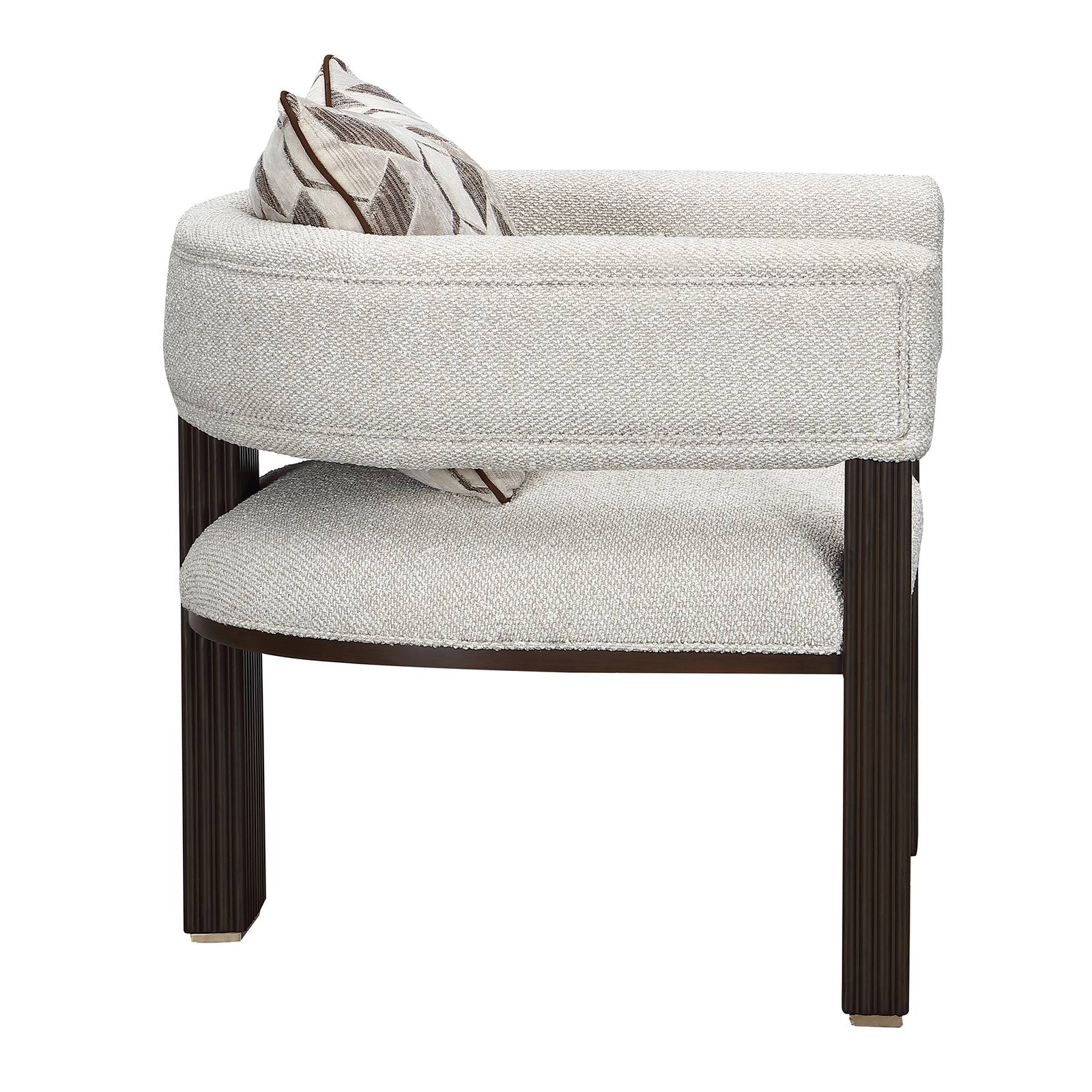 West Kensington Accent Chair - Buff/Medium Espresso - Image 3