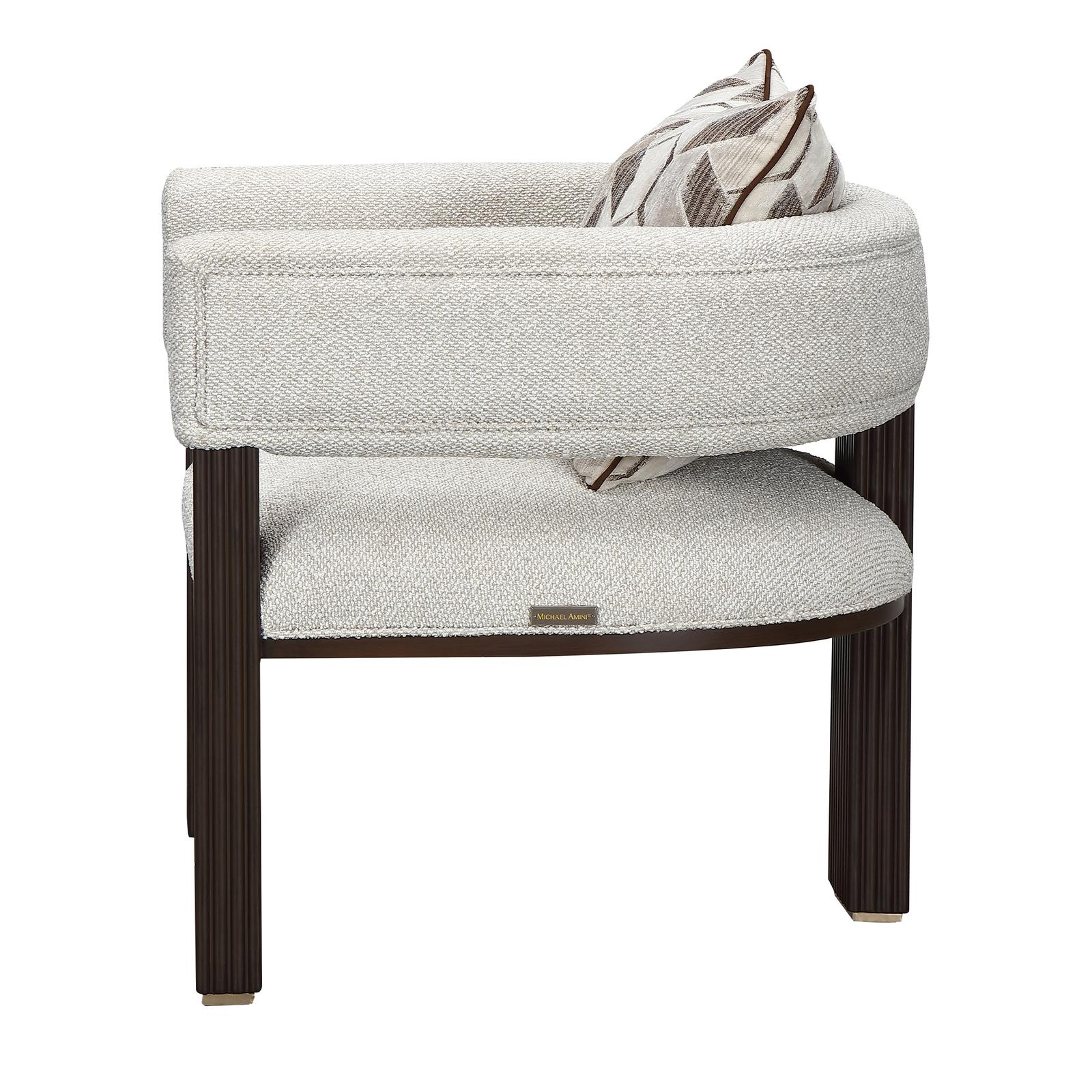 West Kensington Accent Chair - Buff/Medium Espresso - Image 7