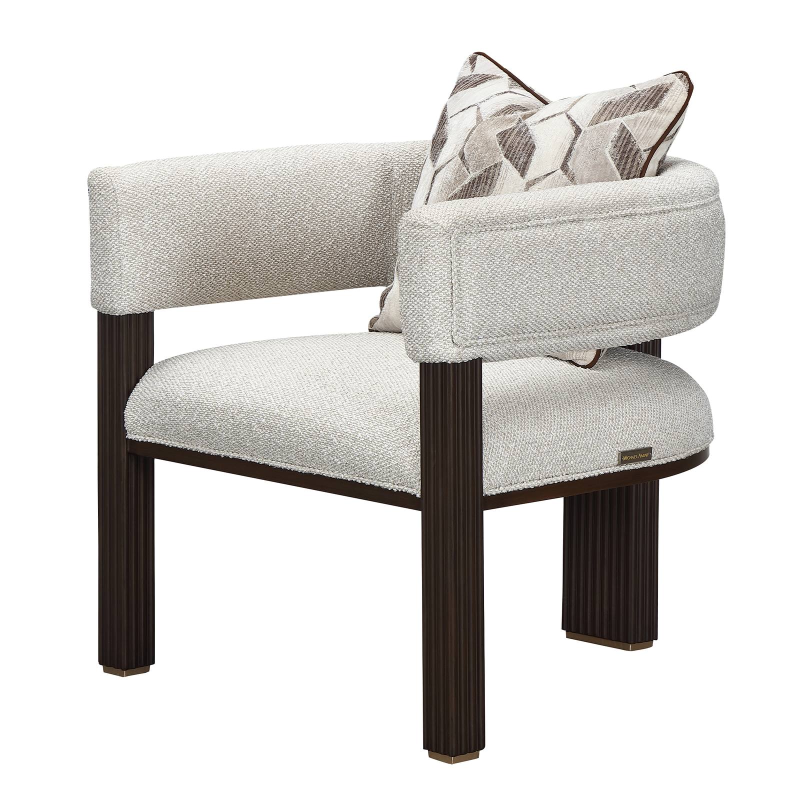 West Kensington Accent Chair - Buff/Medium Espresso - Image 8