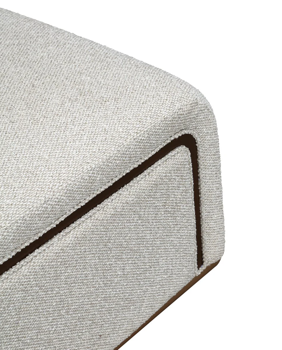 West Kensington Chaise - Buff/Medium Espresso - Image 11