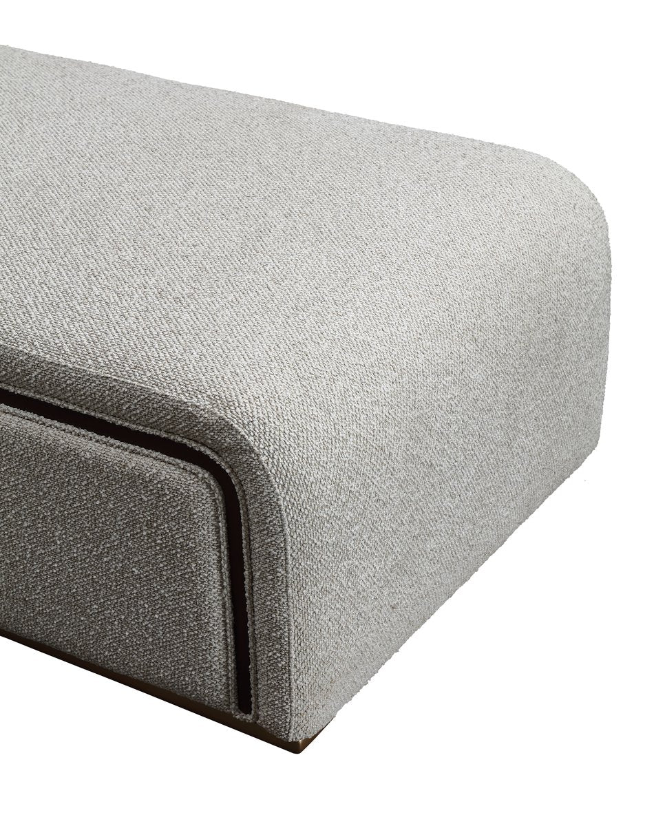 West Kensington Chaise - Buff/Medium Espresso - Image 12