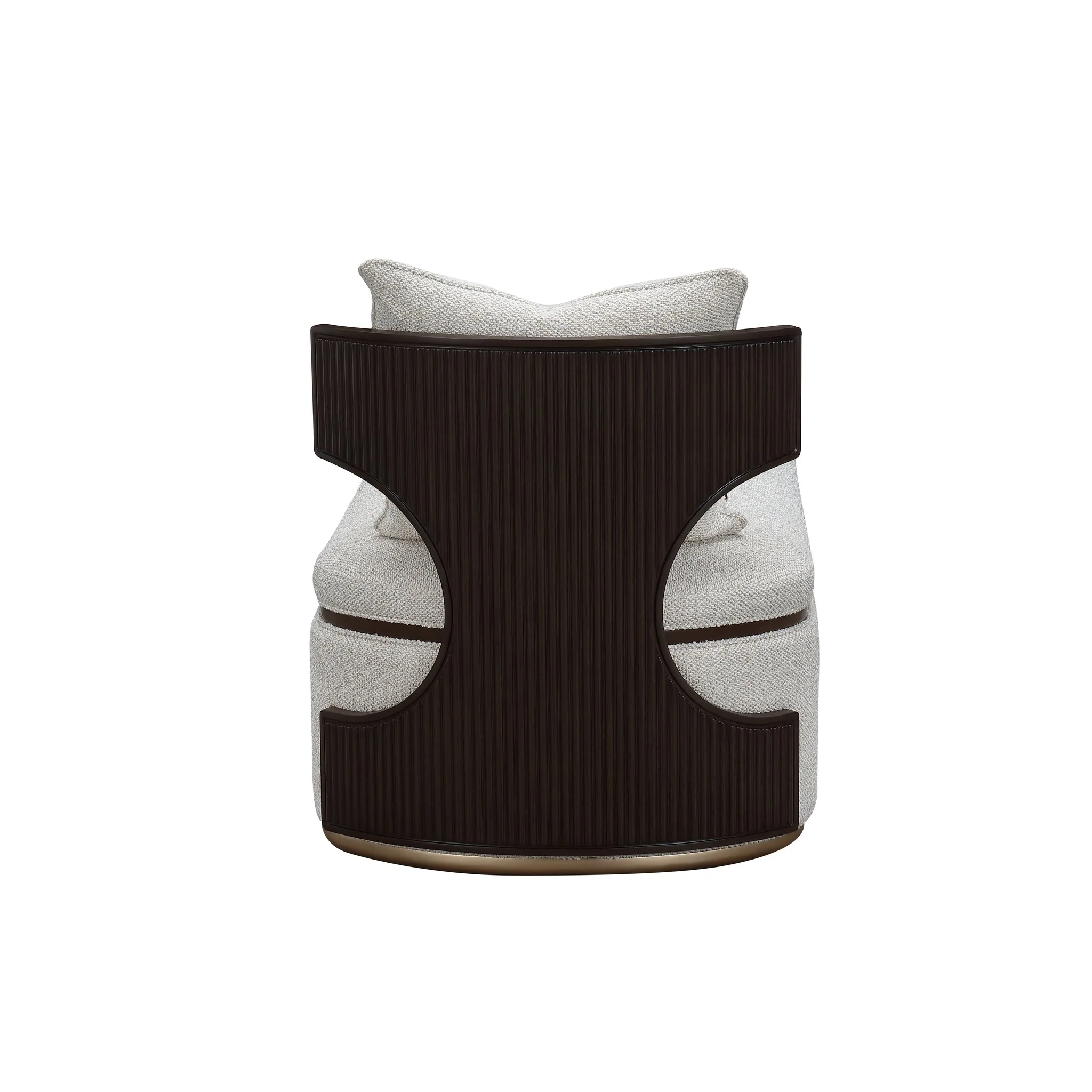 West Kensington Chaise - Buff/Medium Espresso - Image 5
